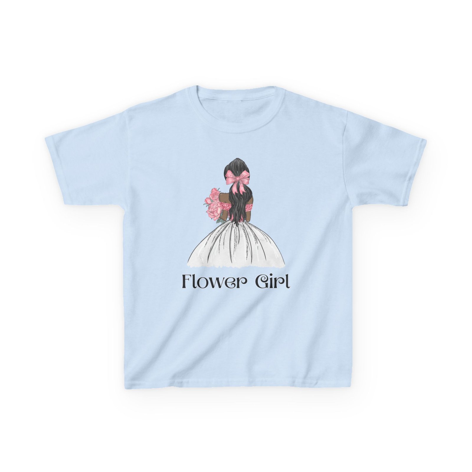 flower girl kids tee, cute floral t shirt for flower girls, wedding apparel, toddler gift, birthday outfit, spring fling top