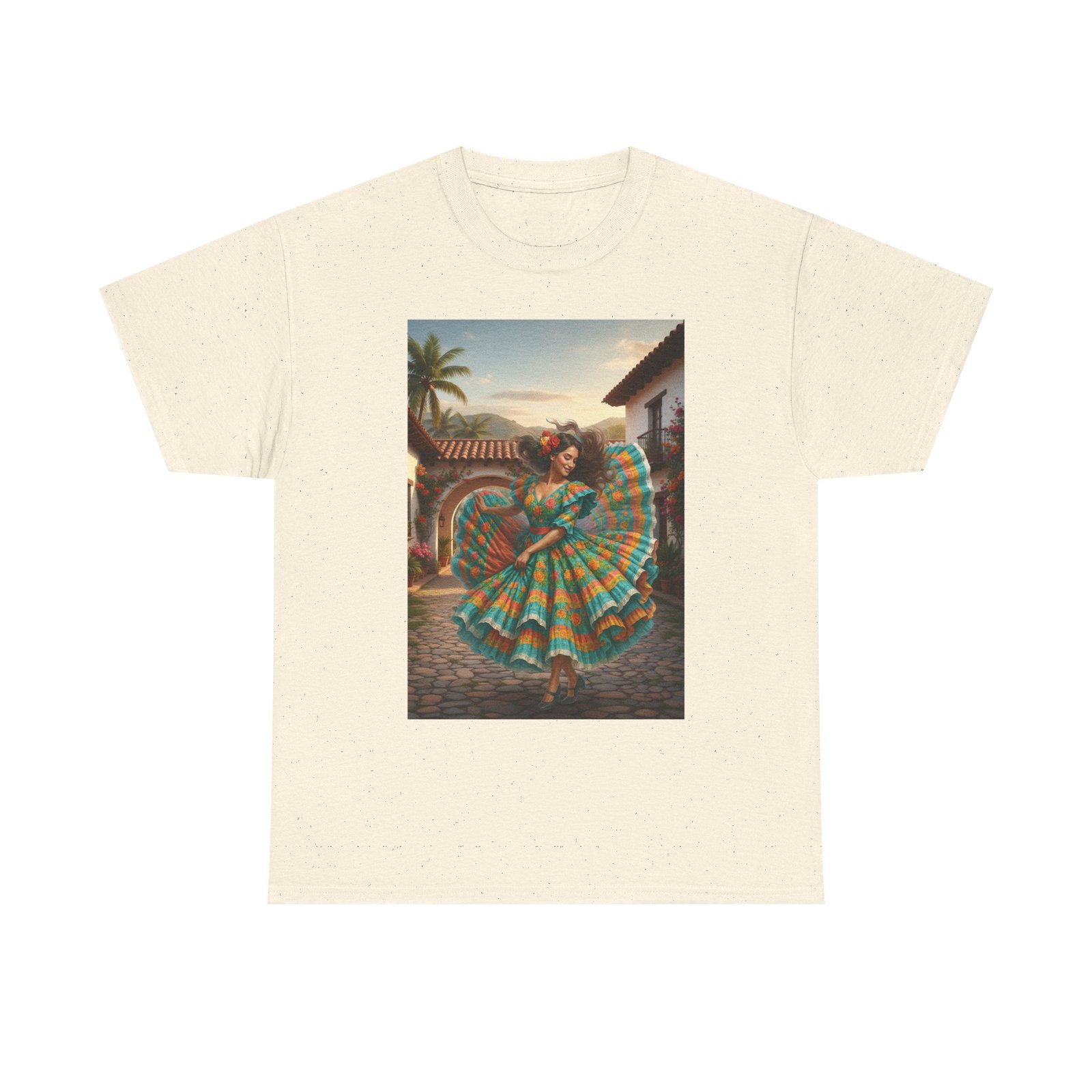 folklórico dancer vibrant graphic tee perfect for festivals, casual outings, gifts, dance lovers, unisex fashion