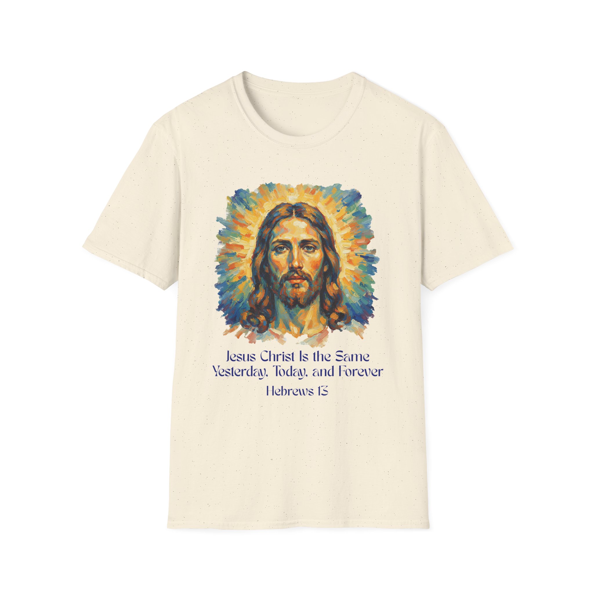 jesus christ graphic tee, unisex softstyle t shirt, faith apparel, inspirational gift, religious top