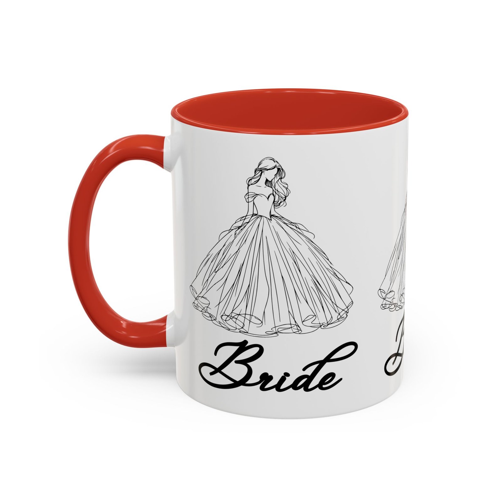 bride mug | elegant wedding dress design | bridal shower gift & keepsake