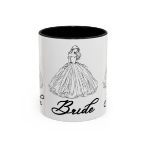 bride mug | elegant wedding dress design | bridal shower gift & keepsake