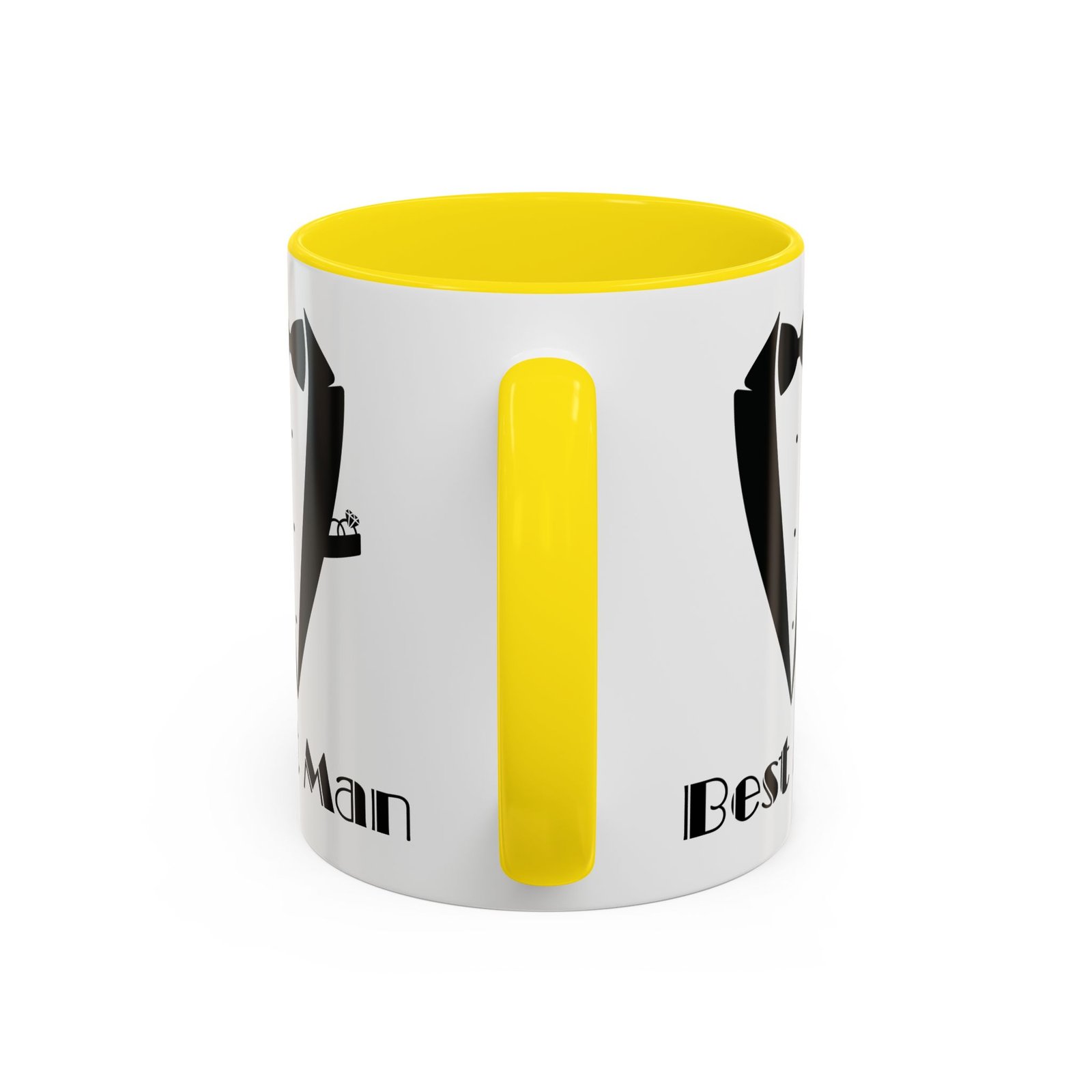 best man accent coffee mug 11/15 oz, groom’s gift, wedding party favor, unique best man gift, black and white coffee cup