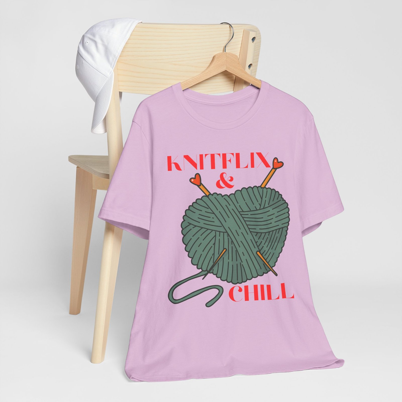 Knitflix & Chill Tee for Craft Lovers - Image 52