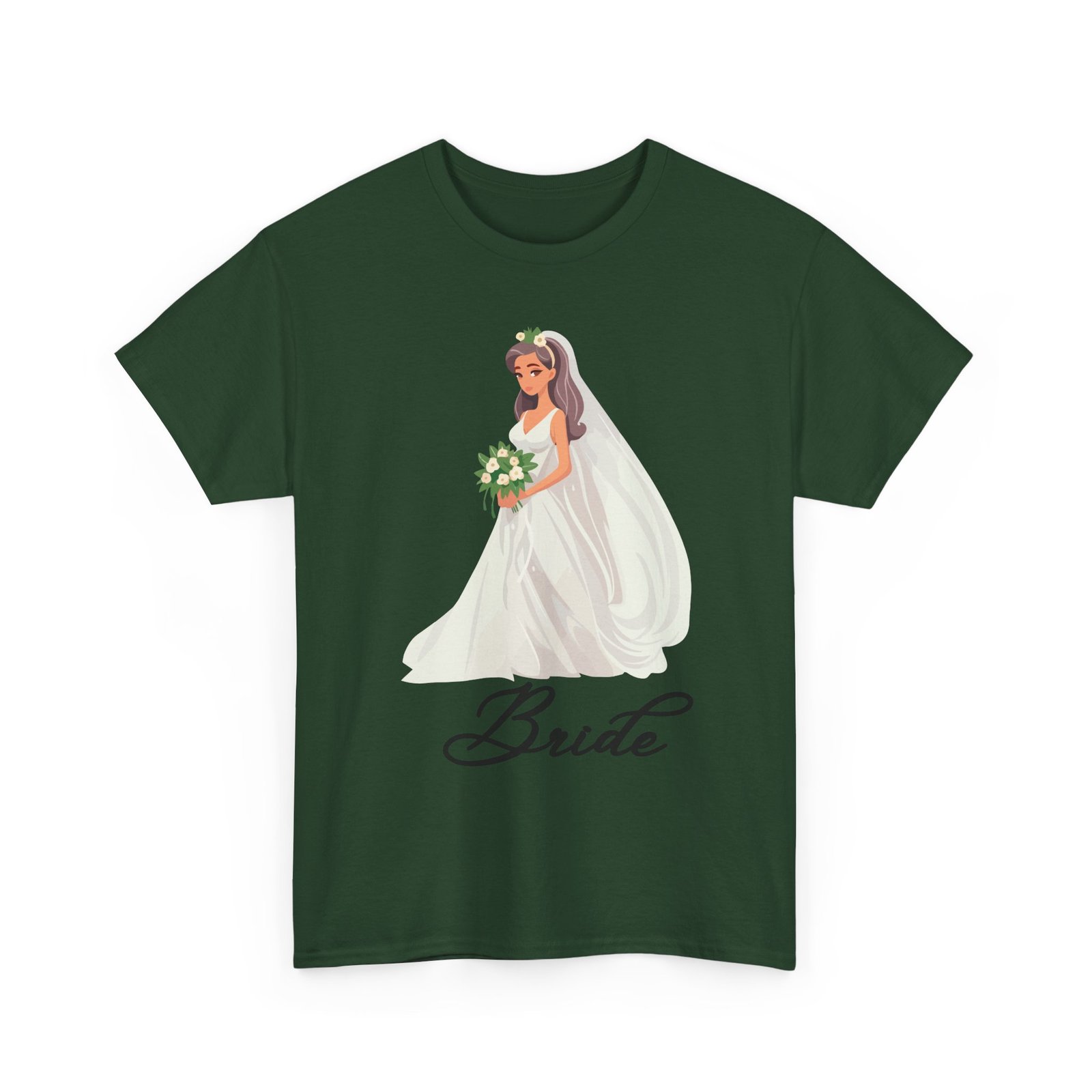 bride sketch unisex heavy cotton tee perfect for weddings, bridal showers, bachelorette parties, engagements, and gifts