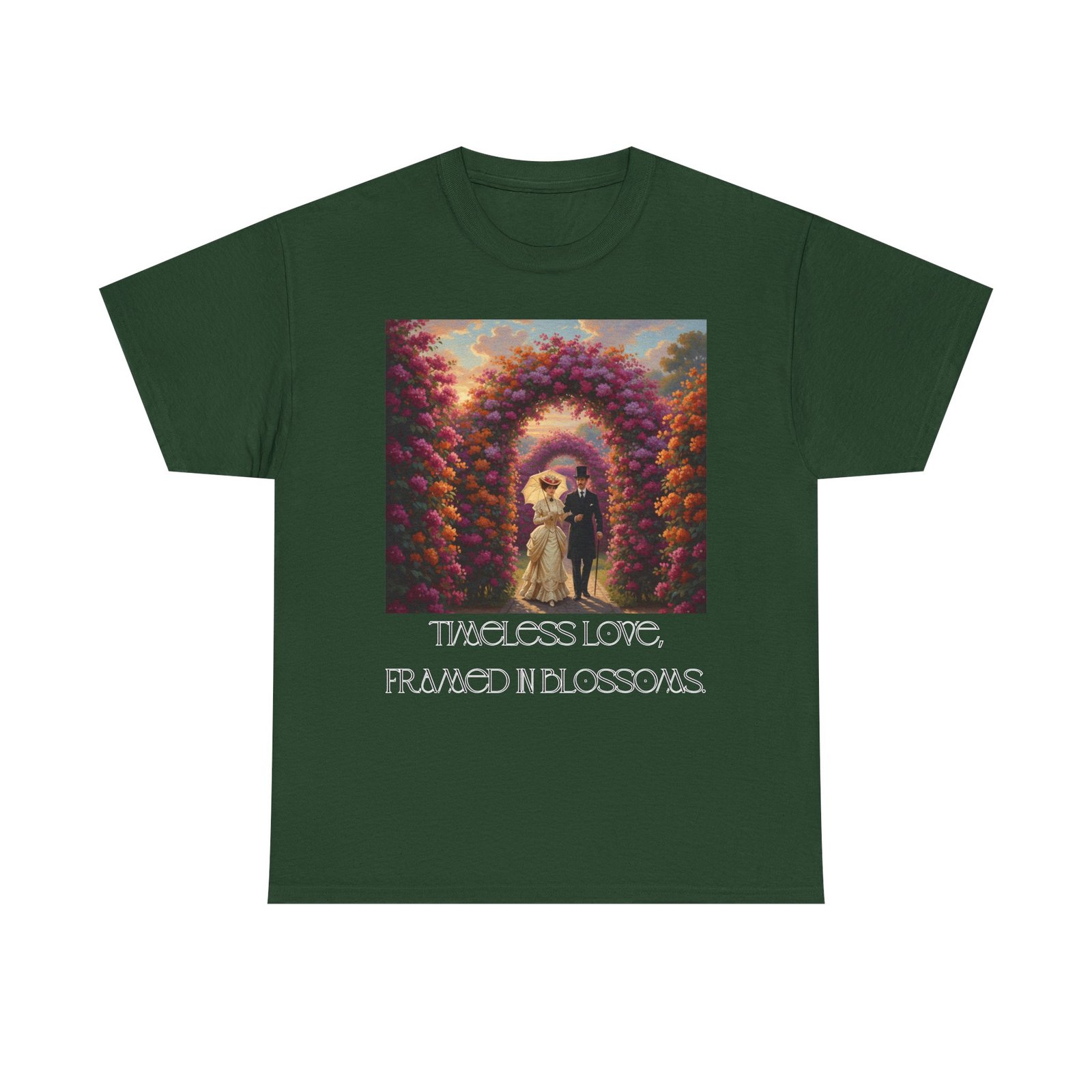 whimsical unisex heavy cotton tee, bohemian vintage shirt, relaxed fit graphic tee, spring flower t shirt, casual everyday wear