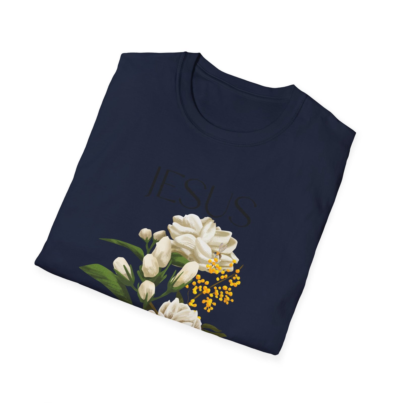 jesus floral faith t shirt christian graphic tee, inspirational gift, religious apparel, casualwear, unisex