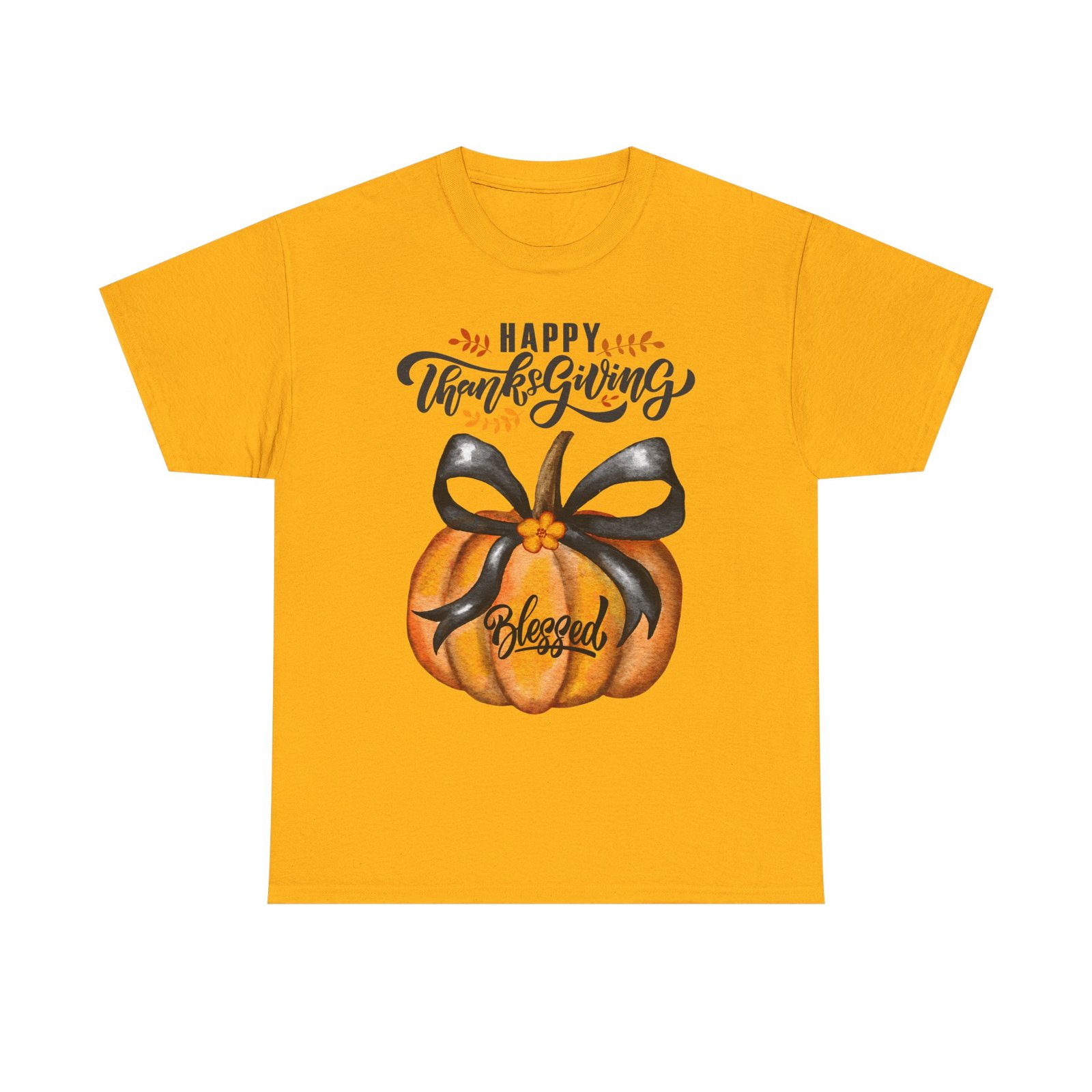 thanksgiving pumpkin tee happy thanksgiving, blessed shirt, fall apparel, unisex cotton tee, holiday gift