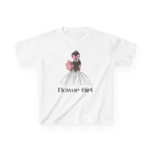 flower girl kids tee, cute floral t shirt for flower girls, wedding apparel, toddler gift, birthday outfit, spring fling top