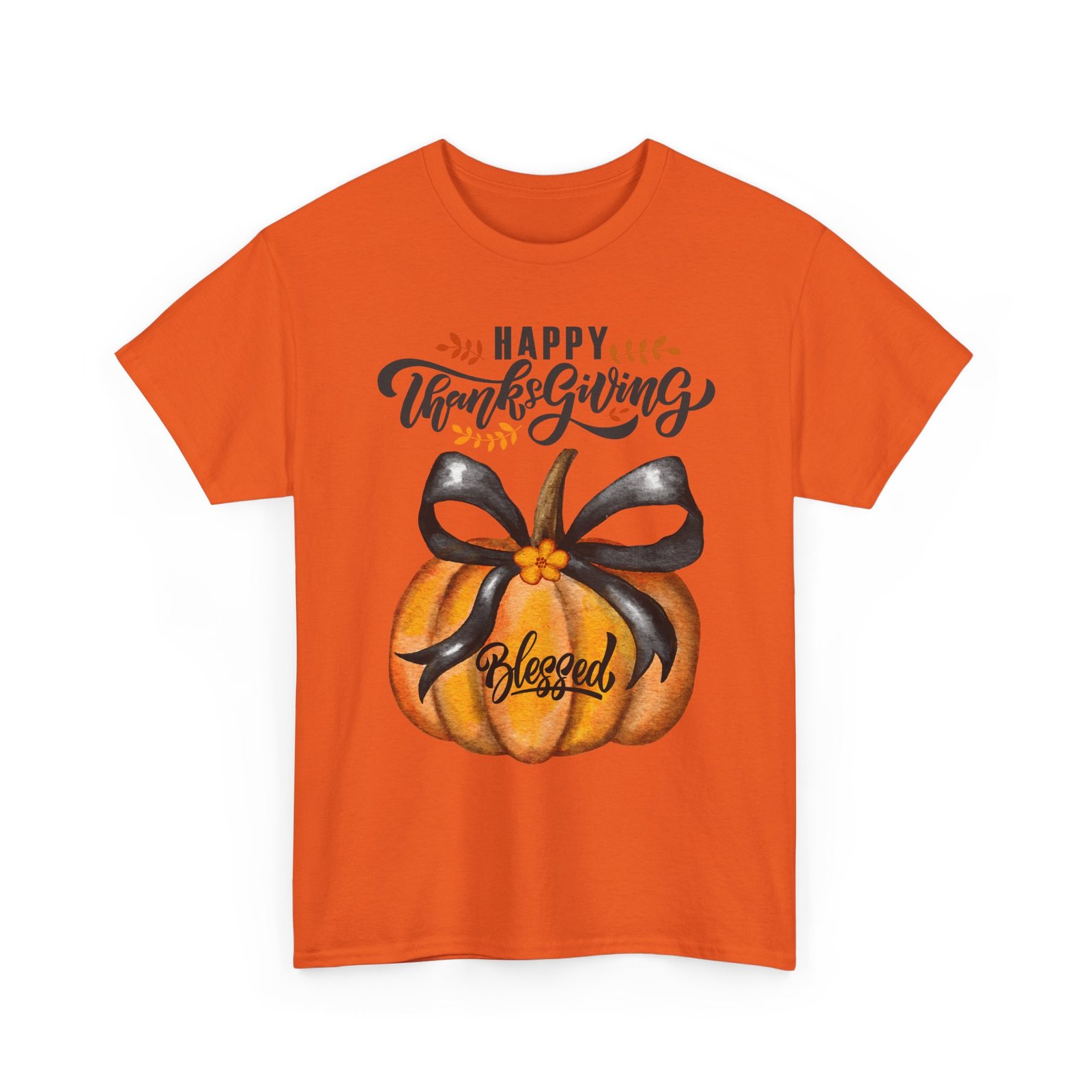 thanksgiving pumpkin tee happy thanksgiving, blessed shirt, fall apparel, unisex cotton tee, holiday gift