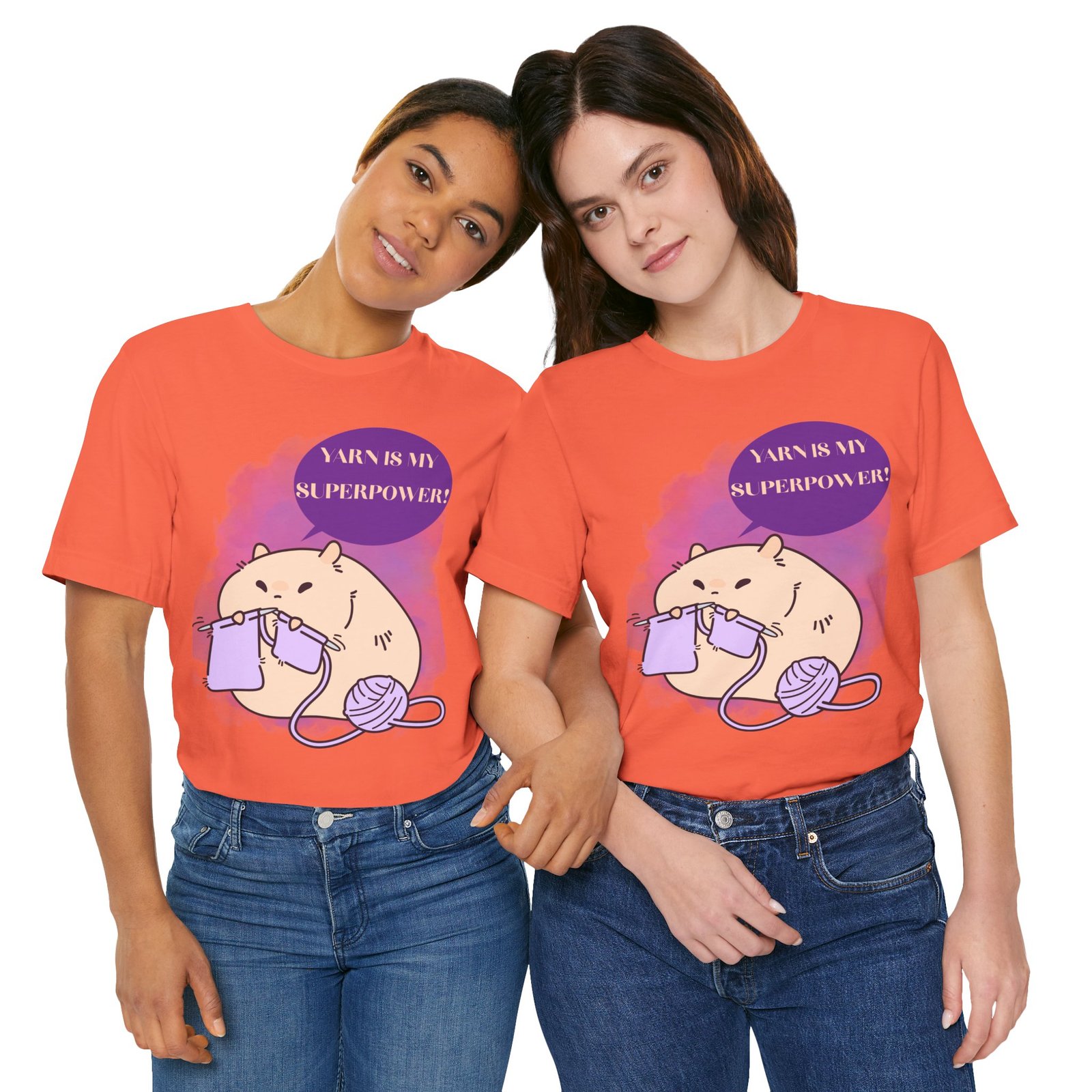 Yarn is my superpower! Crafty Knitting Superpower Tee for Crafters - Image 22