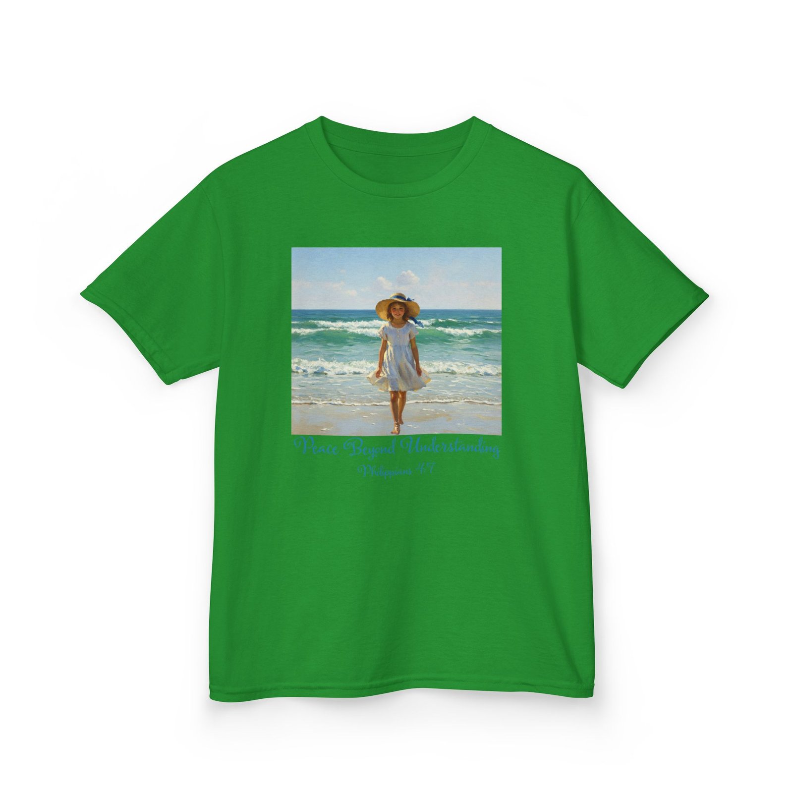 whimsical girl at the beach fun kids tee, summer shirt, beach day tee, vacation outfit, cute kids clothing