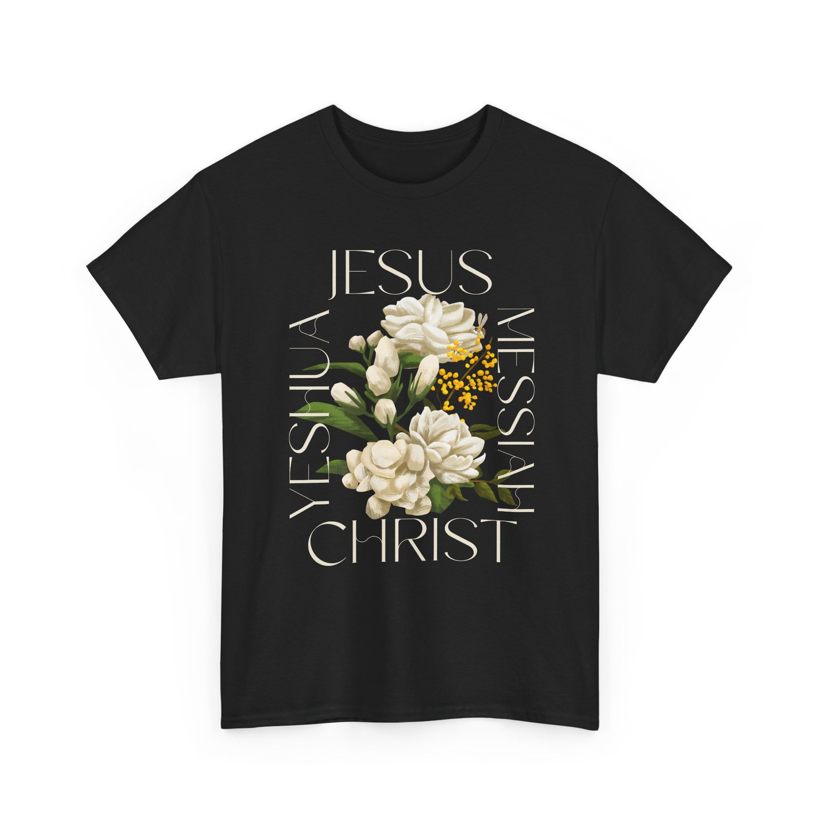 floral jesus christ tee, spiritual t shirt, inspirational unisex cotton shirt, gift for believers, christian apparel