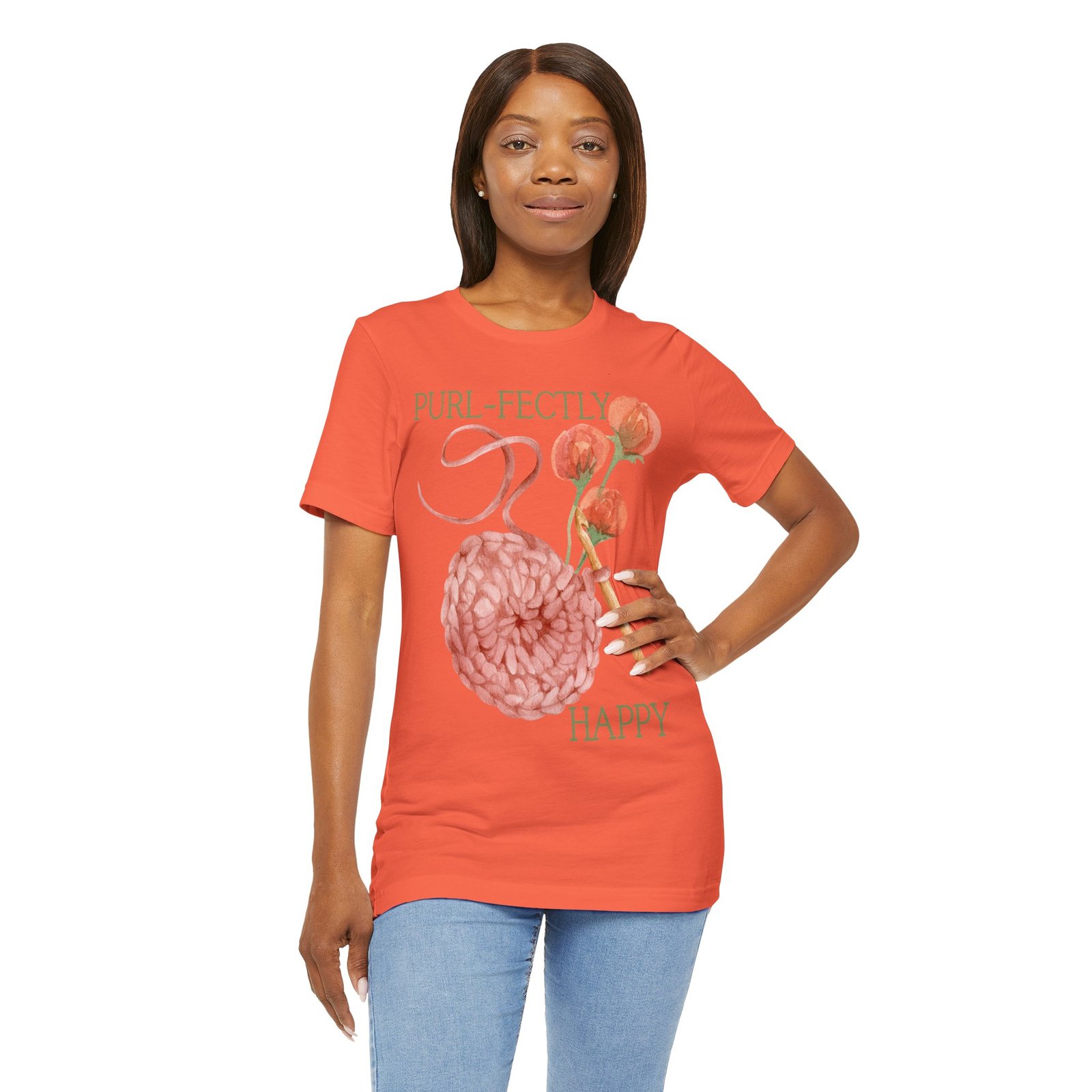 Purl-fectly Happy Crafting Joy Tee -Unisex Short Sleeve Shirt - Image 32