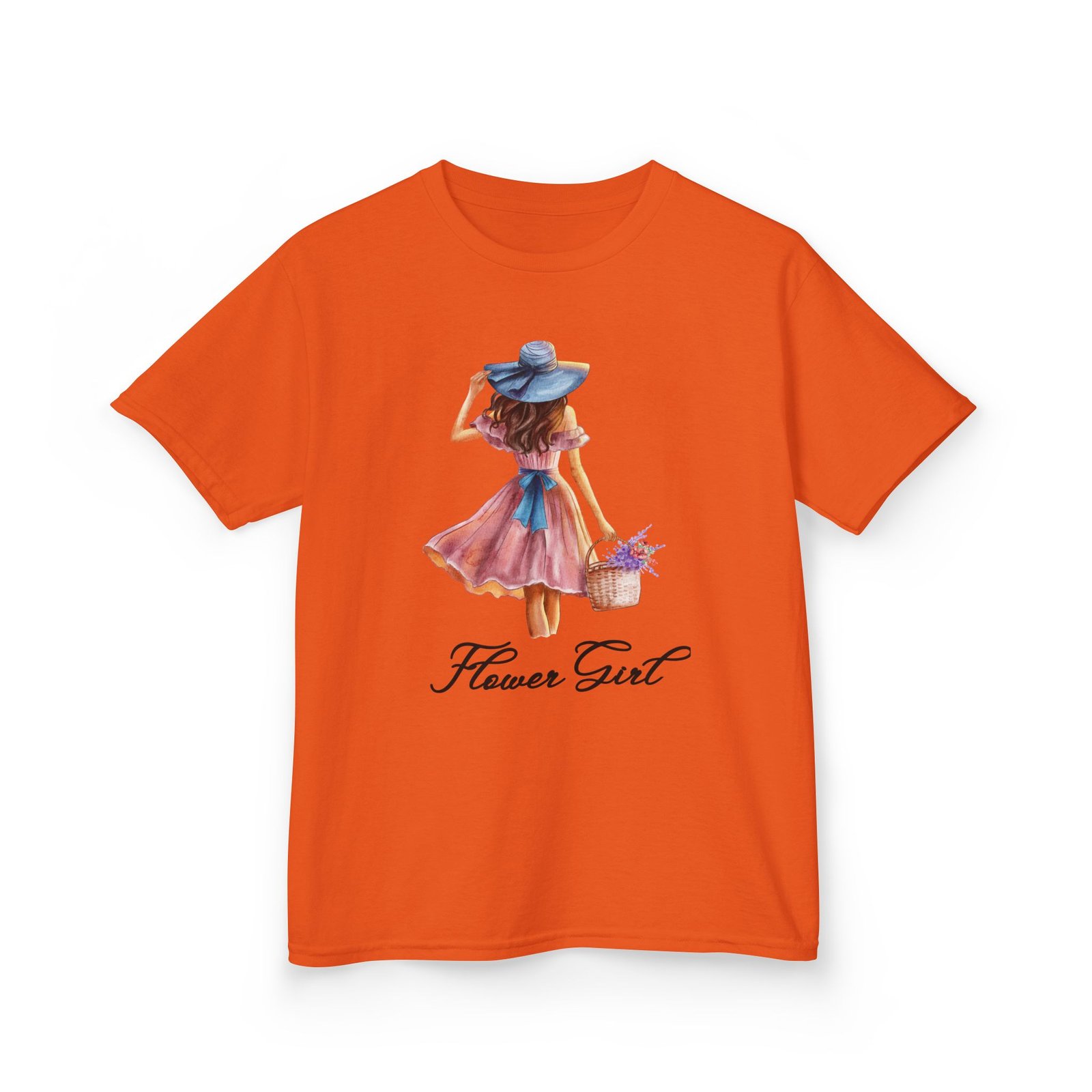 flower girl kids tee, cute kids t shirt, spring fashion, outdoor playwear, children's gift, floral design