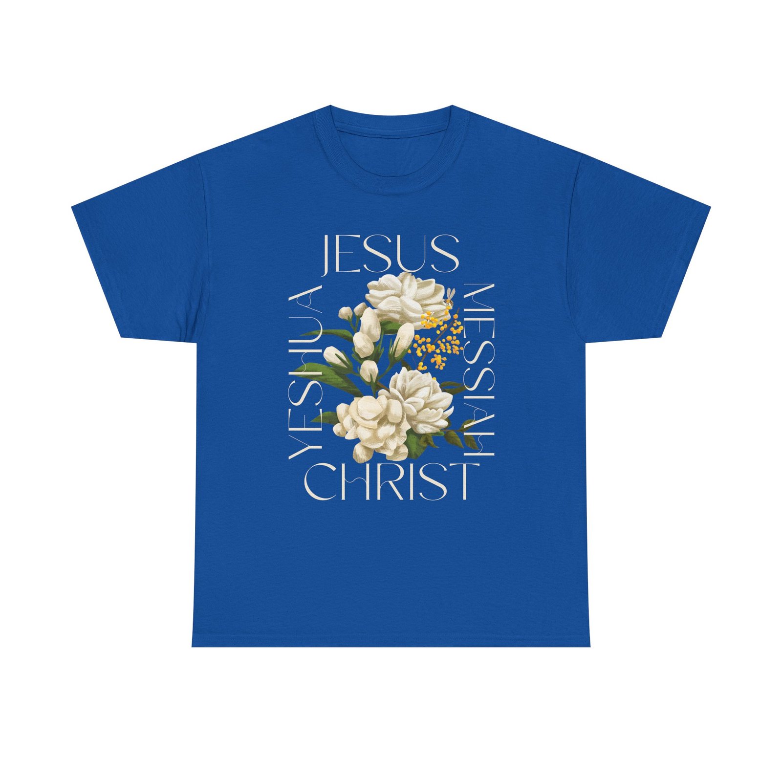 floral jesus christ tee, spiritual t shirt, inspirational unisex cotton shirt, gift for believers, christian apparel