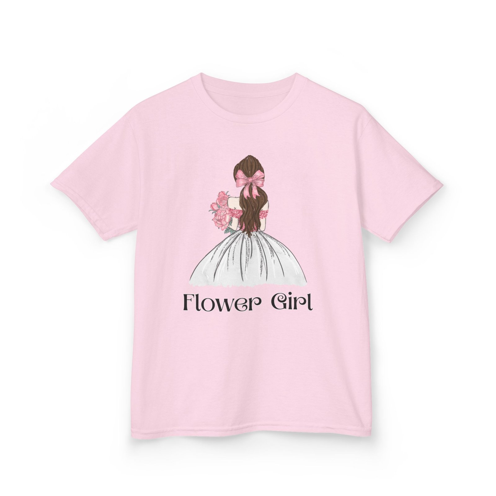 flower girl tee kids adorable cotton t shirt for weddings, birthday parties, flower girls, special occasions, stylish kids wear