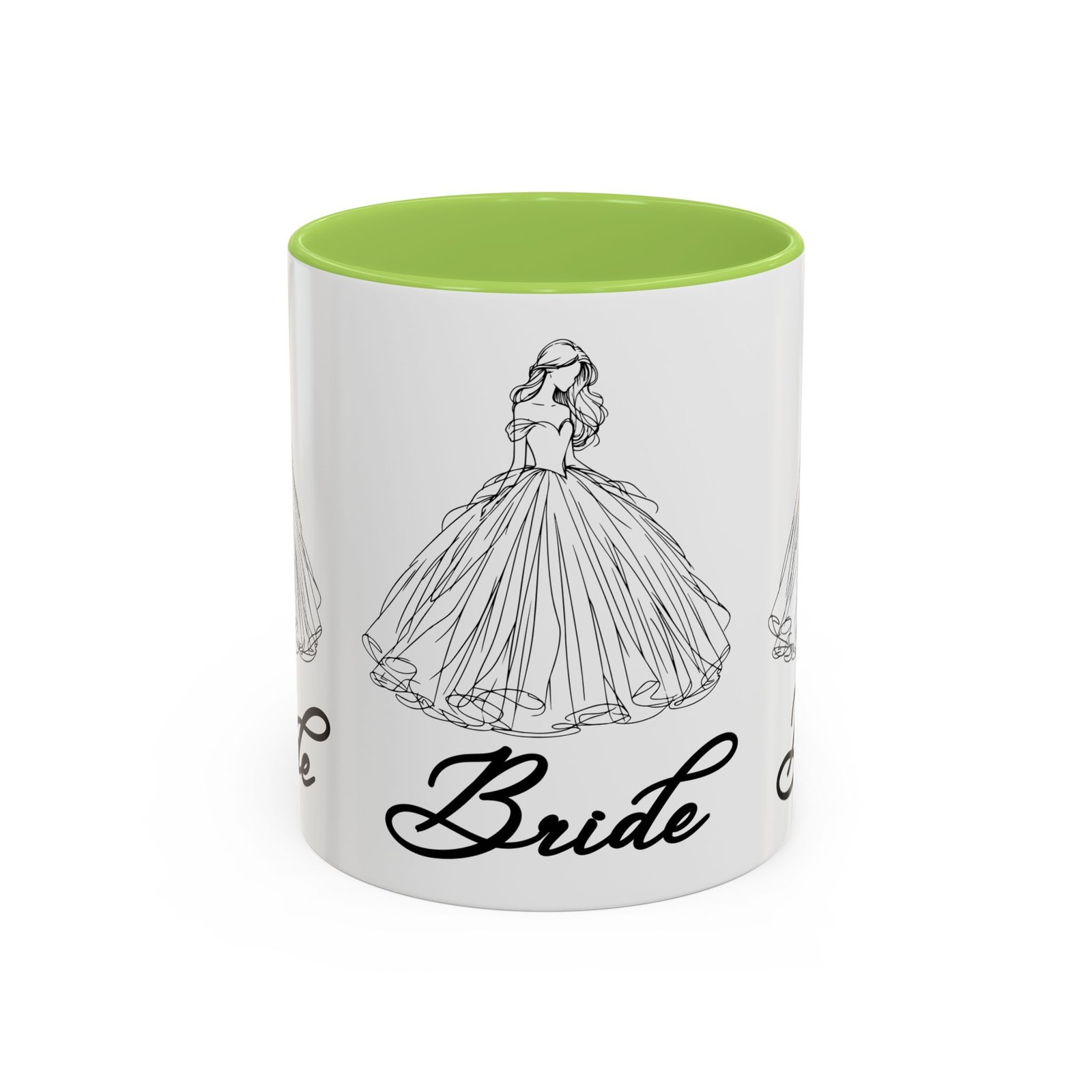 bride mug | elegant wedding dress design | bridal shower gift & keepsake