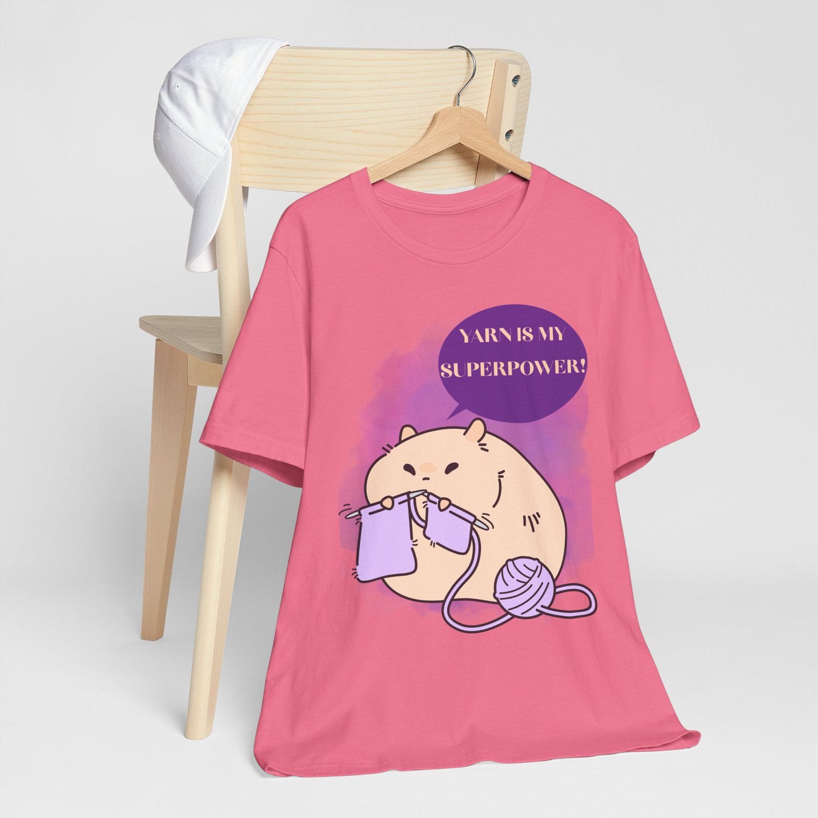 Yarn is my superpower! Crafty Knitting Superpower Tee for Crafters - Image 68