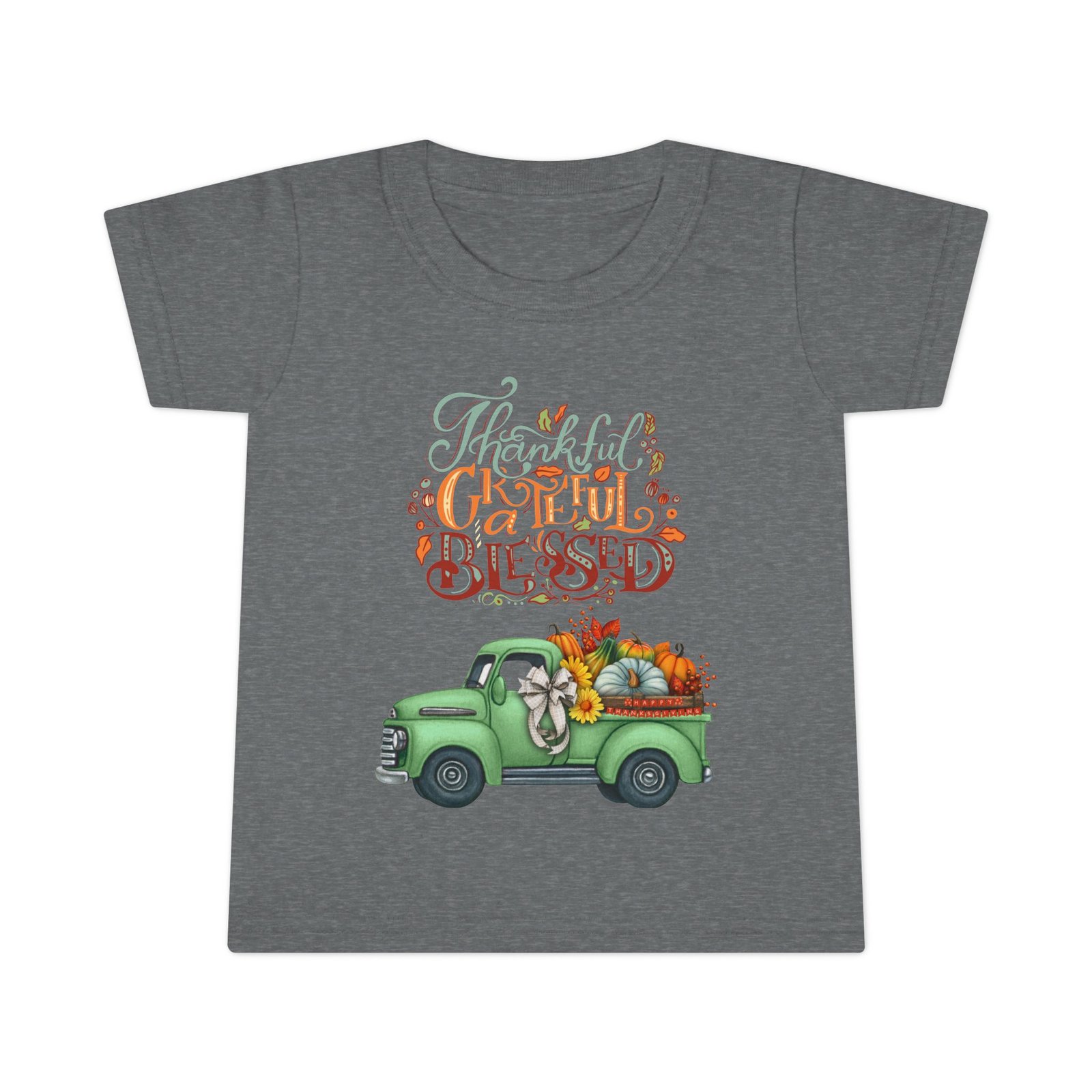 toddler t shirt "grateful & blessed" vintage truck design, fall apparel, holiday gift for kids, autumn fashion, baby shower gift