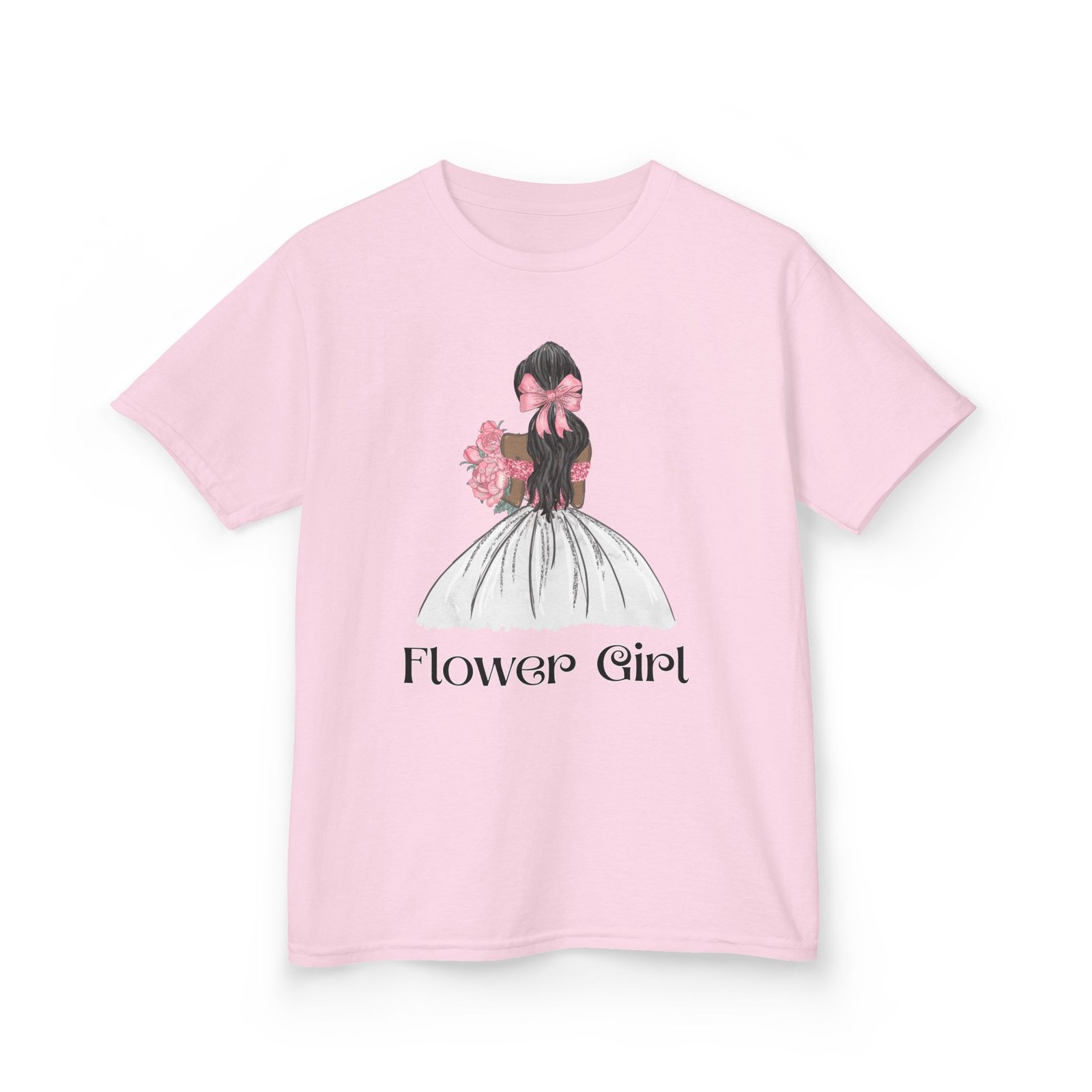 flower girl kids tee, cute floral t shirt for flower girls, wedding apparel, toddler gift, birthday outfit, spring fling top