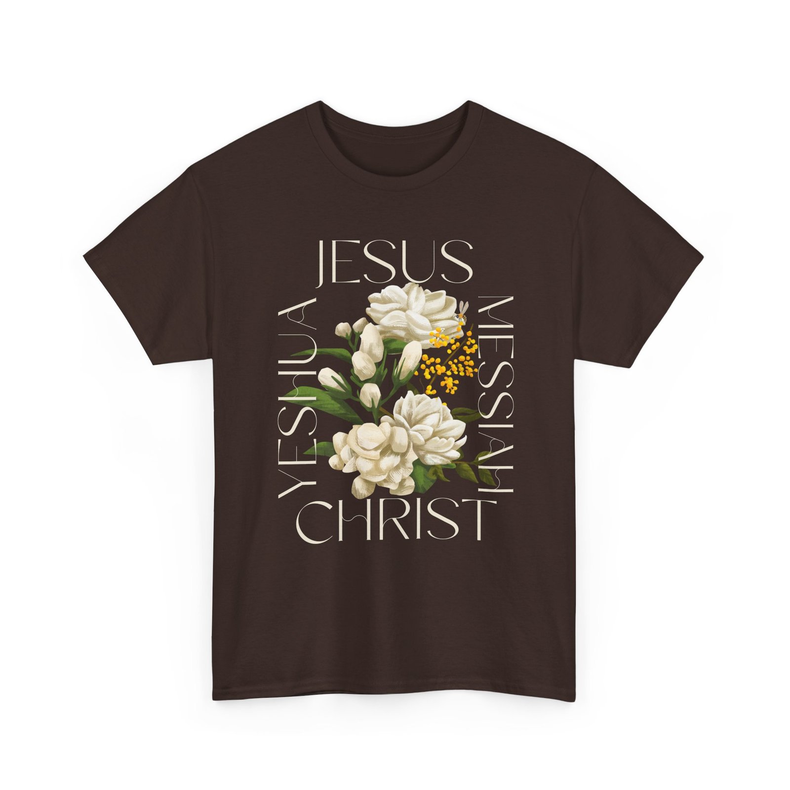 floral jesus christ tee, spiritual t shirt, inspirational unisex cotton shirt, gift for believers, christian apparel