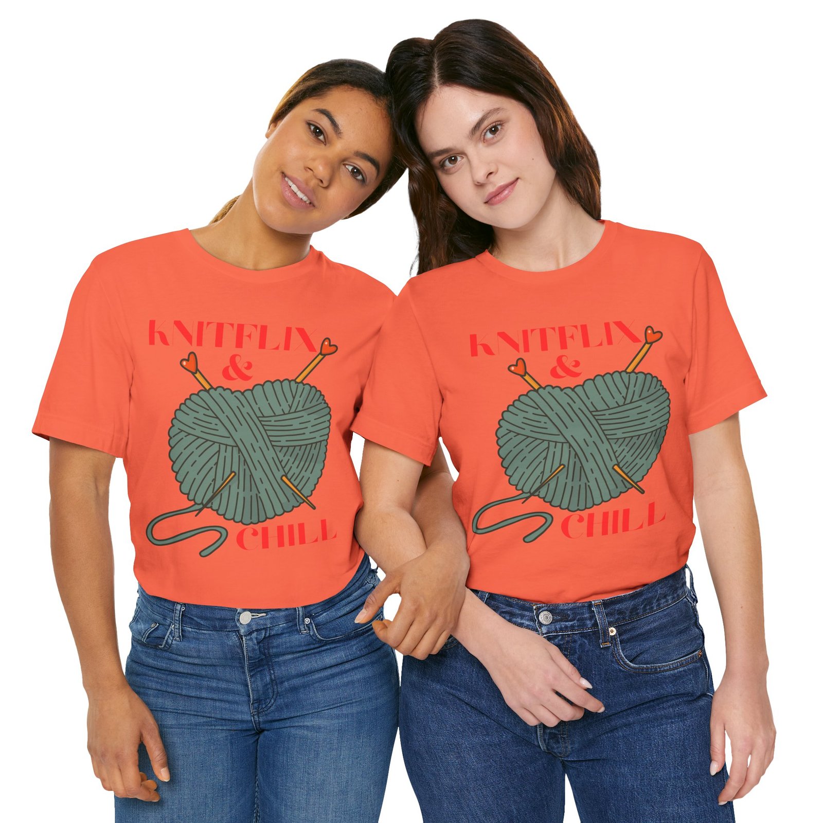 Knitflix & Chill Tee for Craft Lovers - Image 20