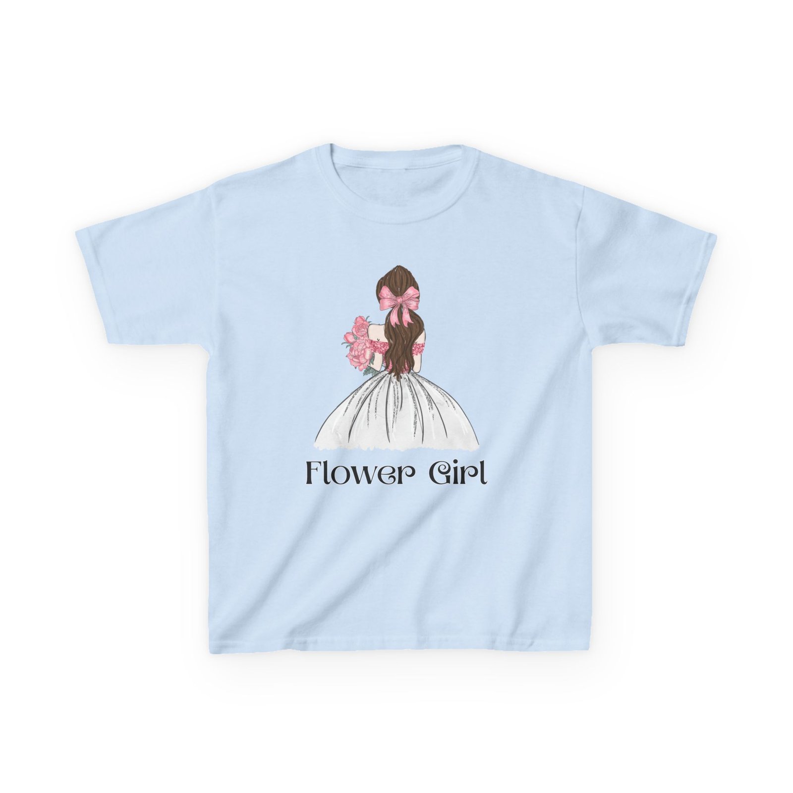 flower girl tee kids adorable cotton t shirt for weddings, birthday parties, flower girls, special occasions, stylish kids wear