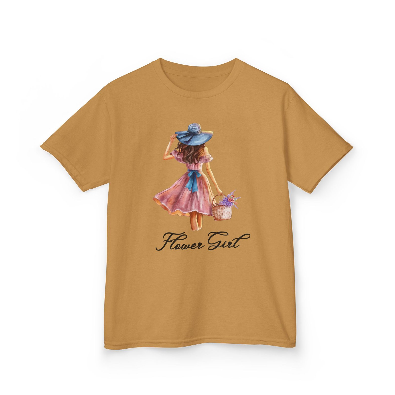 flower girl kids tee, cute kids t shirt, spring fashion, outdoor playwear, children's gift, floral design