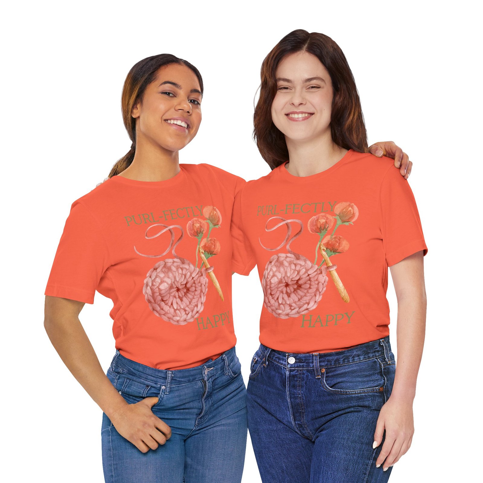 Purl-fectly Happy Crafting Joy Tee -Unisex Short Sleeve Shirt - Image 34