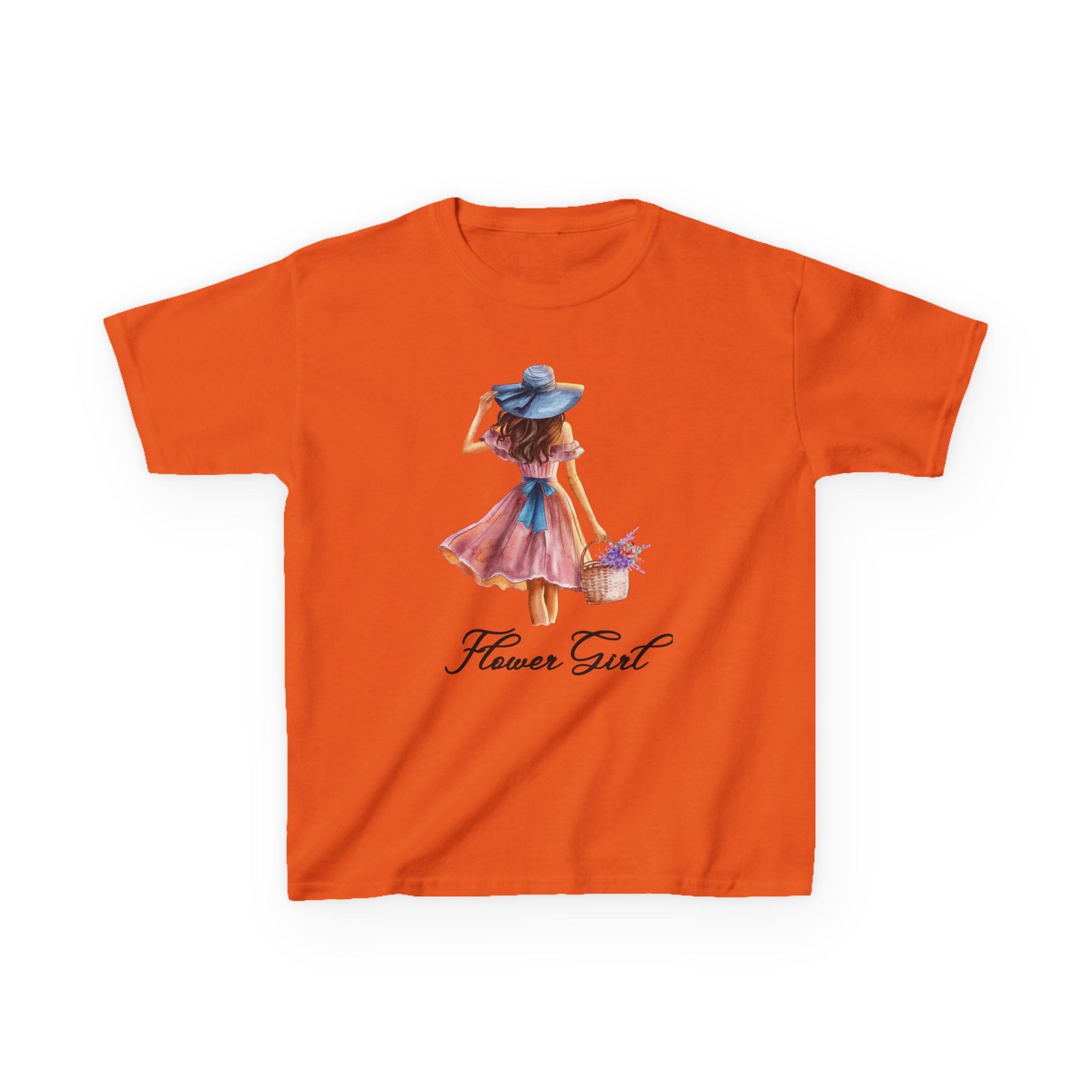 flower girl kids tee, cute kids t shirt, spring fashion, outdoor playwear, children's gift, floral design