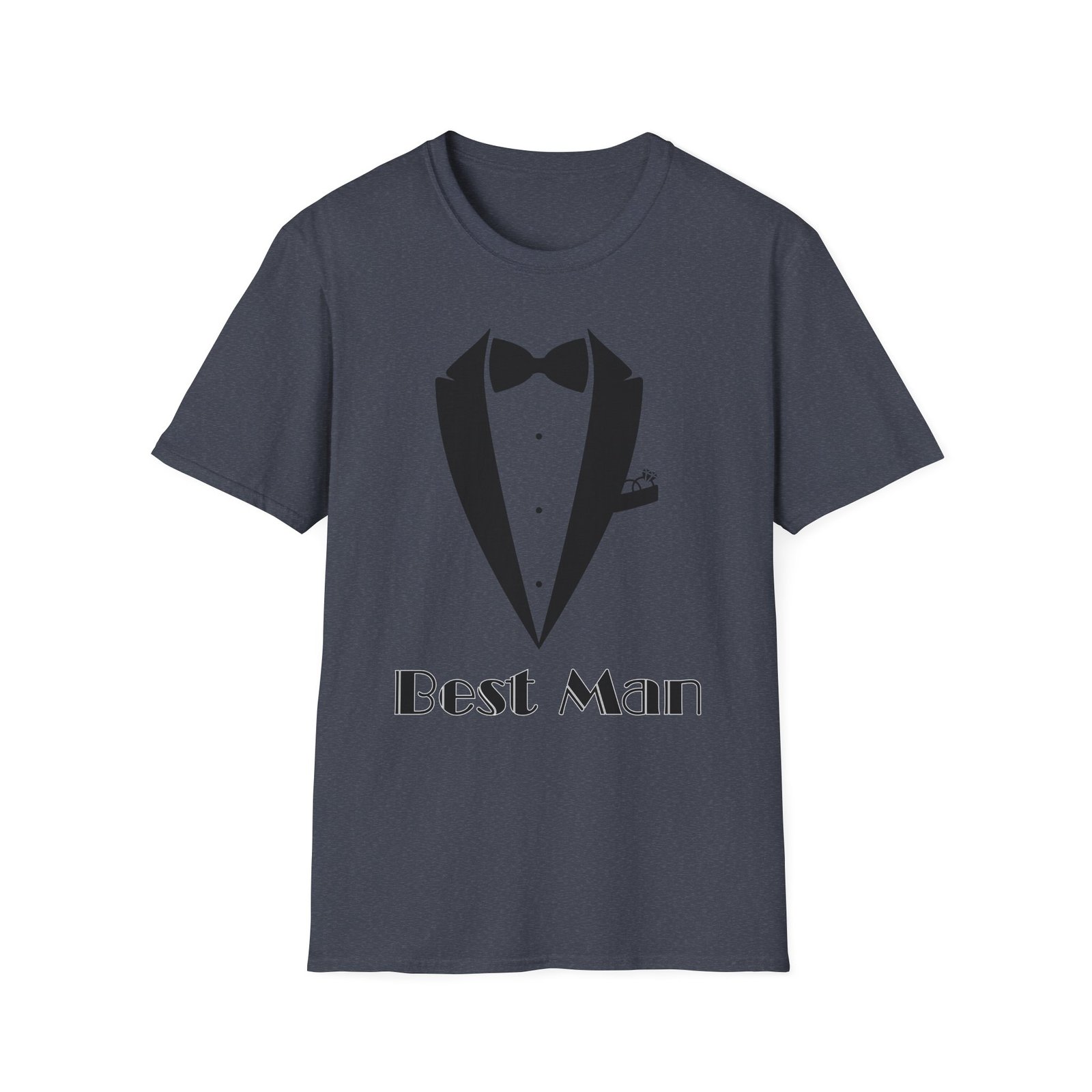 best man t shirt, stylish groom attire, wedding gift for him, casual event shirt, unisex tuxedo tee, matching groomsmen apparel