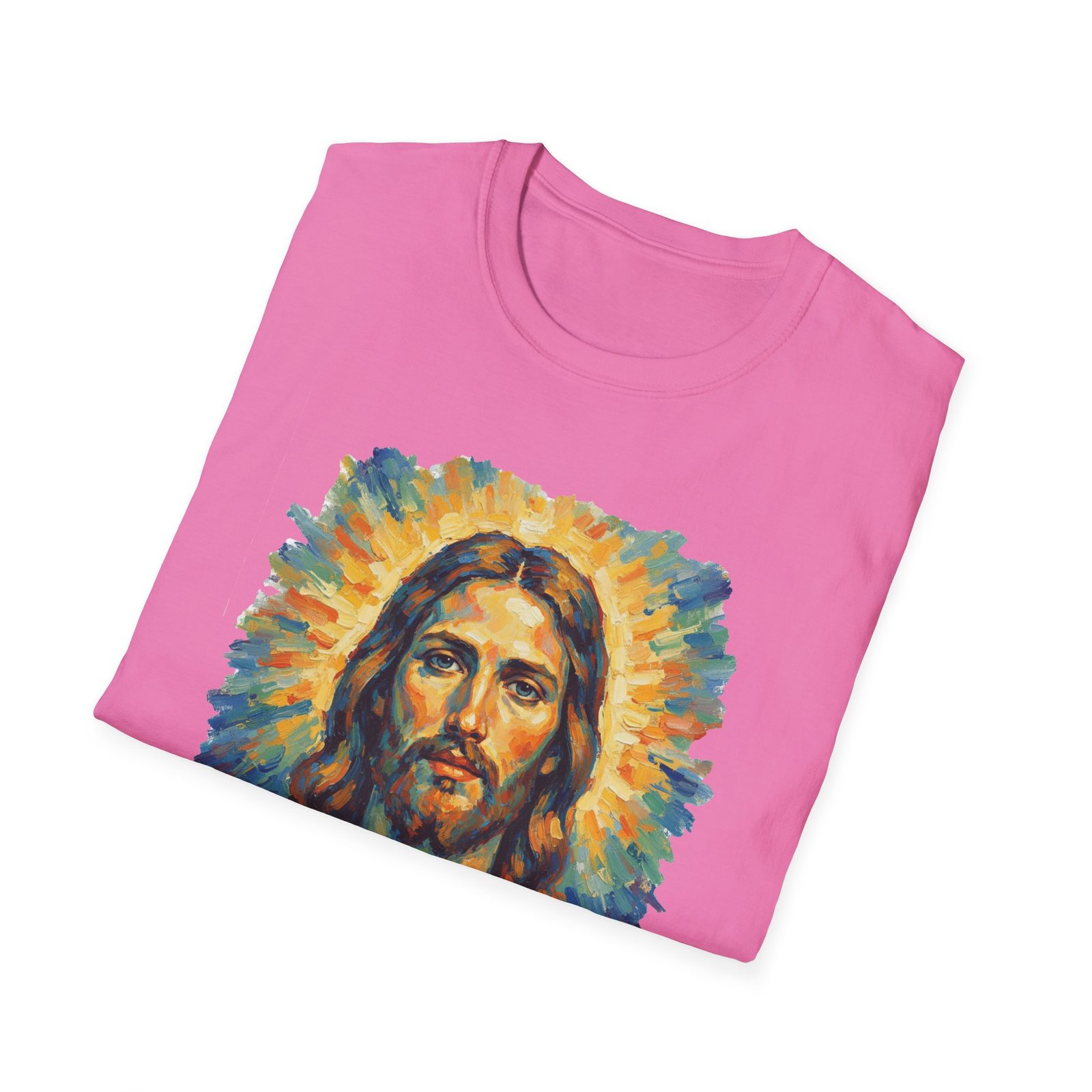 jesus christ graphic tee, unisex softstyle t shirt, faith apparel, inspirational gift, religious top