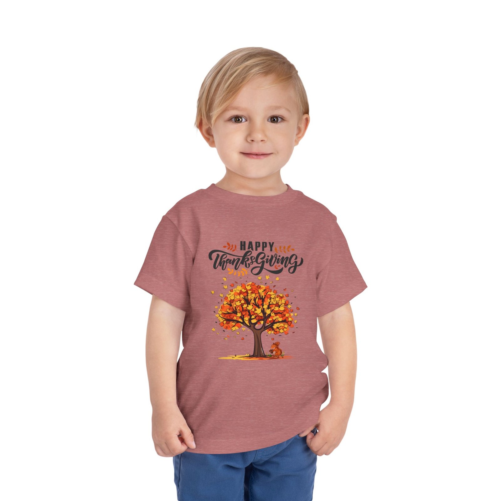 Matching C-Thanksgiving Toddler Tee, Fall Shirt for Kids, Autumn Celebration Outfit, Cute Thanksgiving Apparel, Toddler Short Sleeve Shirt - Image 5