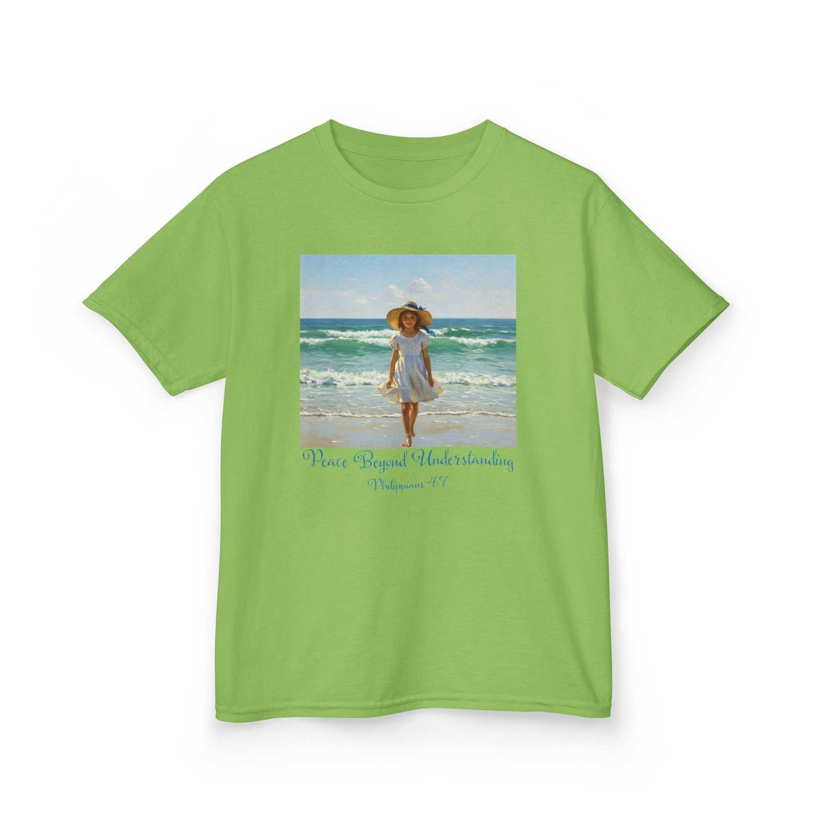 whimsical girl at the beach fun kids tee, summer shirt, beach day tee, vacation outfit, cute kids clothing