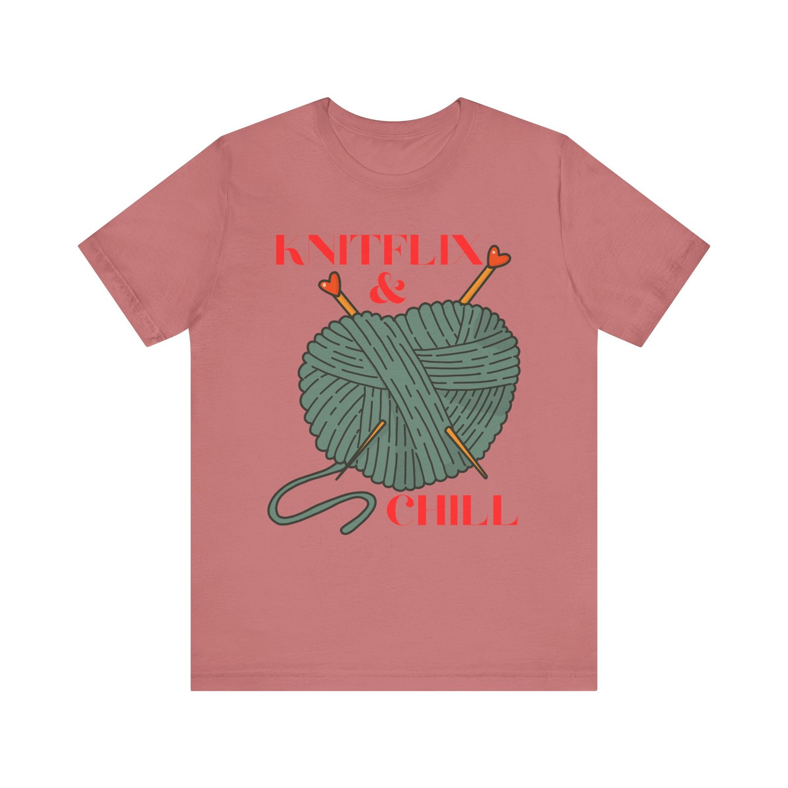 Knitflix & Chill Tee for Craft Lovers - Image 11