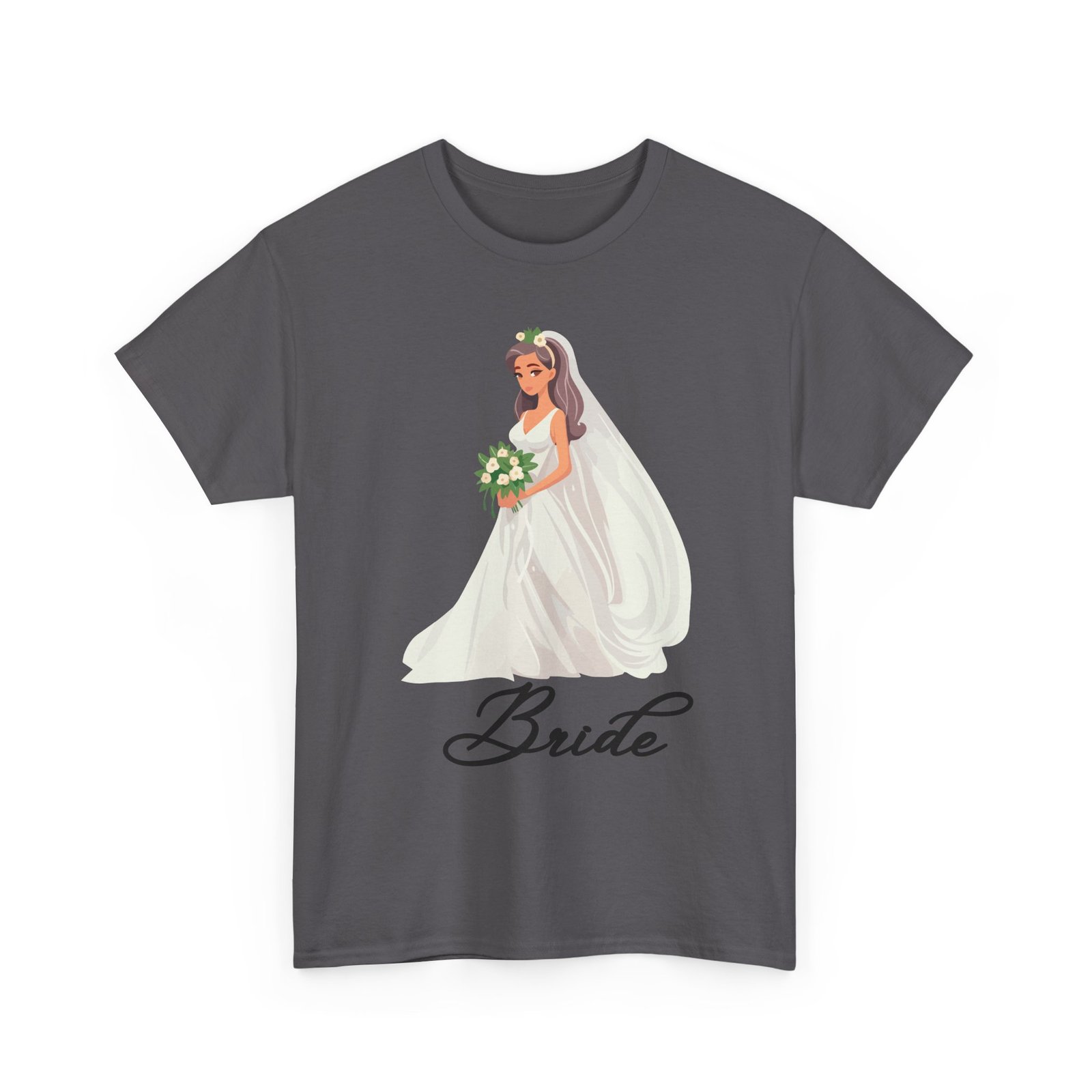 bride sketch unisex heavy cotton tee perfect for weddings, bridal showers, bachelorette parties, engagements, and gifts