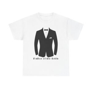 father of the bride unisex heavy cotton tee, wedding gift, father's day shirt, groom's dad tee, special occasion t shirt
