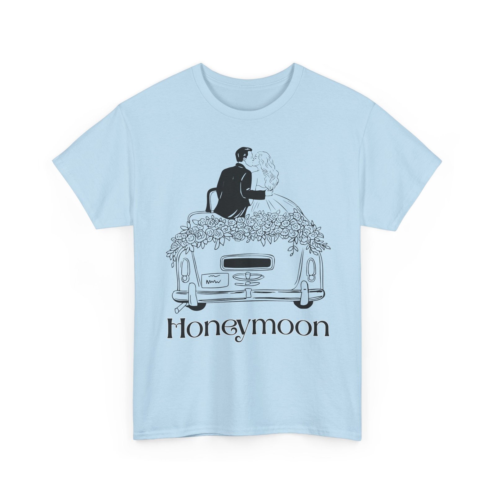 copy of honeymoon tee, romantic couple shirt, newlywed gift, wedding celebration apparel, typography tee, unisex cotton top
