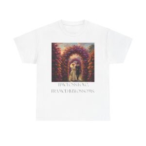 whimsical unisex heavy cotton tee, bohemian vintage shirt, relaxed fit graphic tee, spring flower t shirt, casual everyday wear