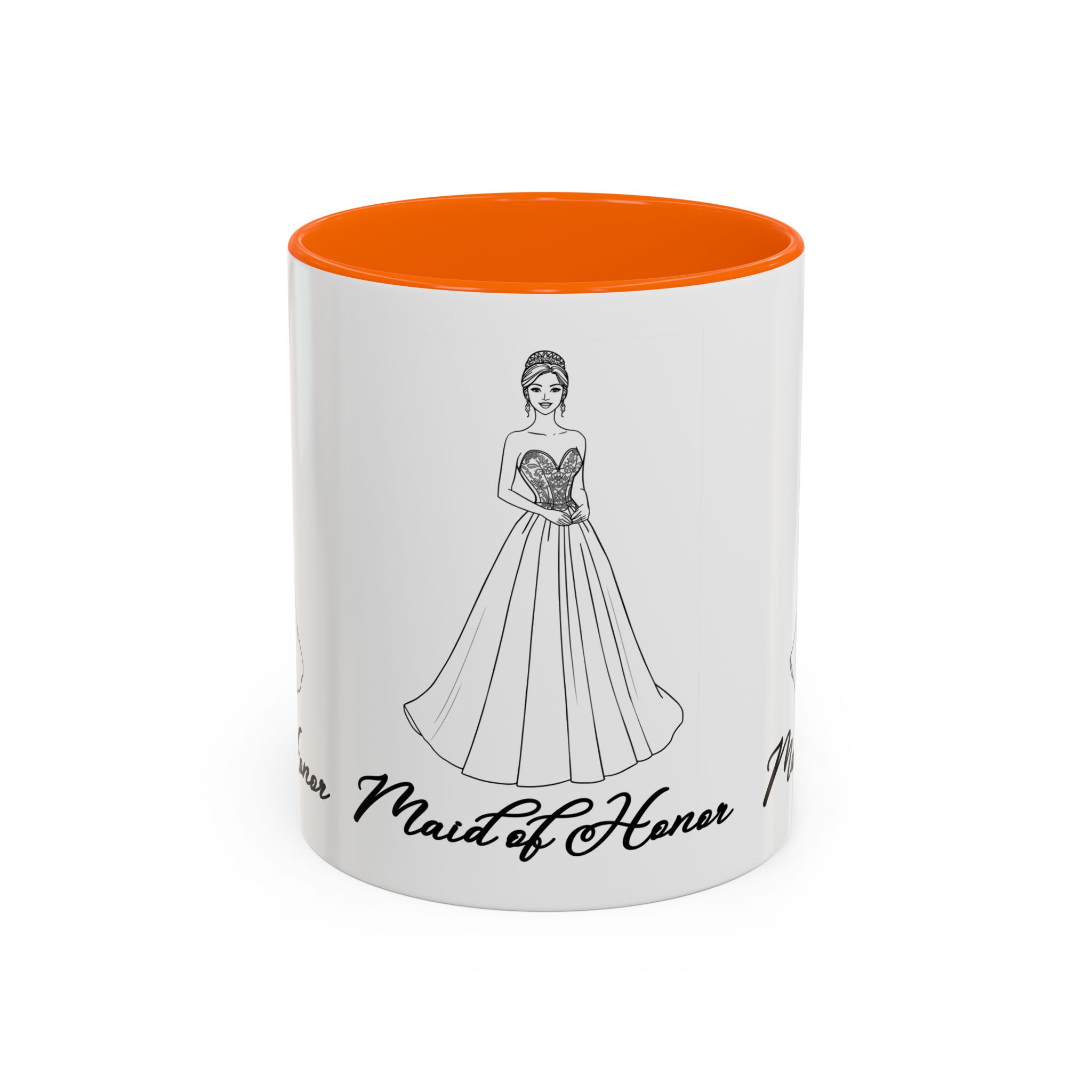 maid of honor coffee mug, bridal party gift, wedding celebration mug, customizable maid of honor cup, cute coffee lover gift