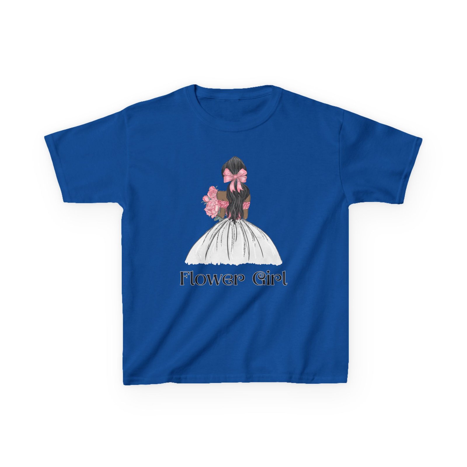 flower girl kids tee, cute floral t shirt for flower girls, wedding apparel, toddler gift, birthday outfit, spring fling top