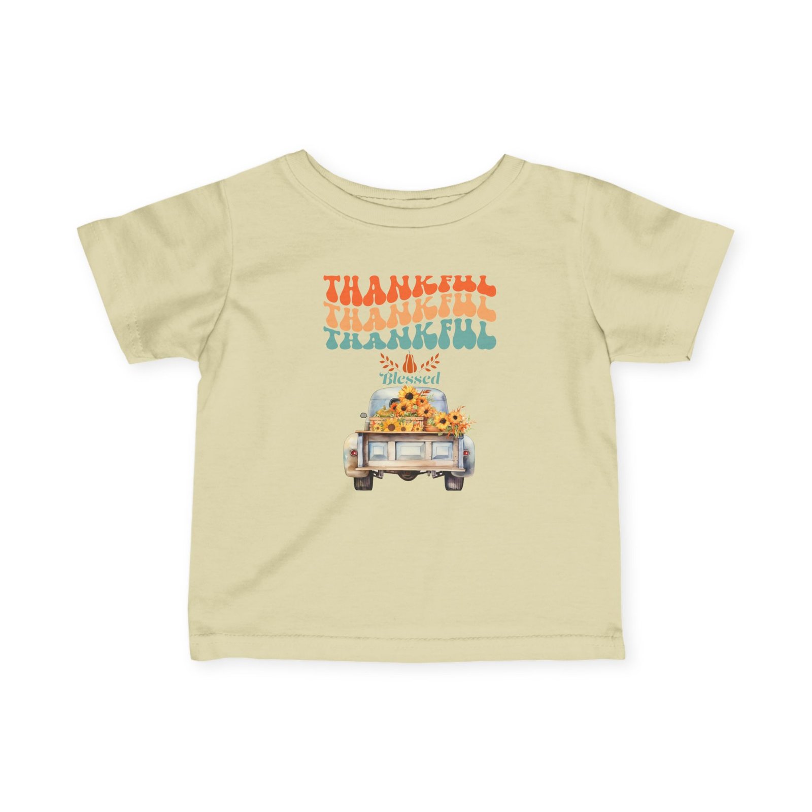 thankful infant t shirt, cute baby tee, thanksgiving outfit, fall baby clothing, holiday gift for infants, seasonal wear