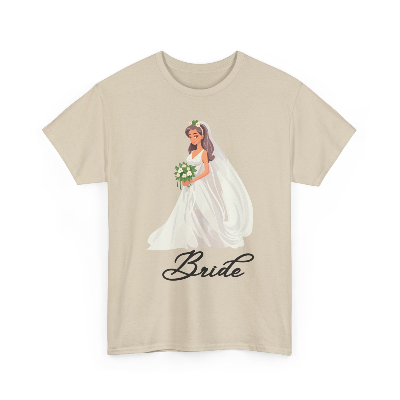 bride sketch unisex heavy cotton tee perfect for weddings, bridal showers, bachelorette parties, engagements, and gifts