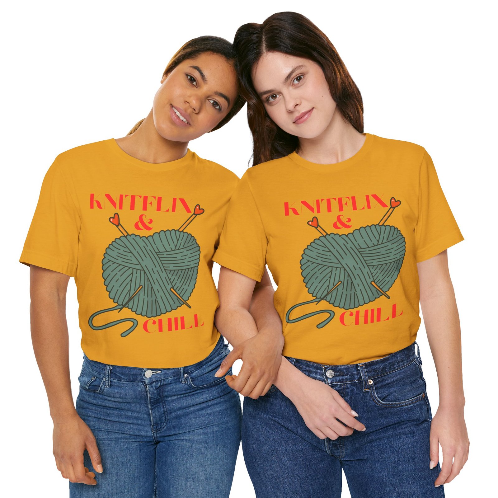 Knitflix & Chill Tee for Craft Lovers - Image 35