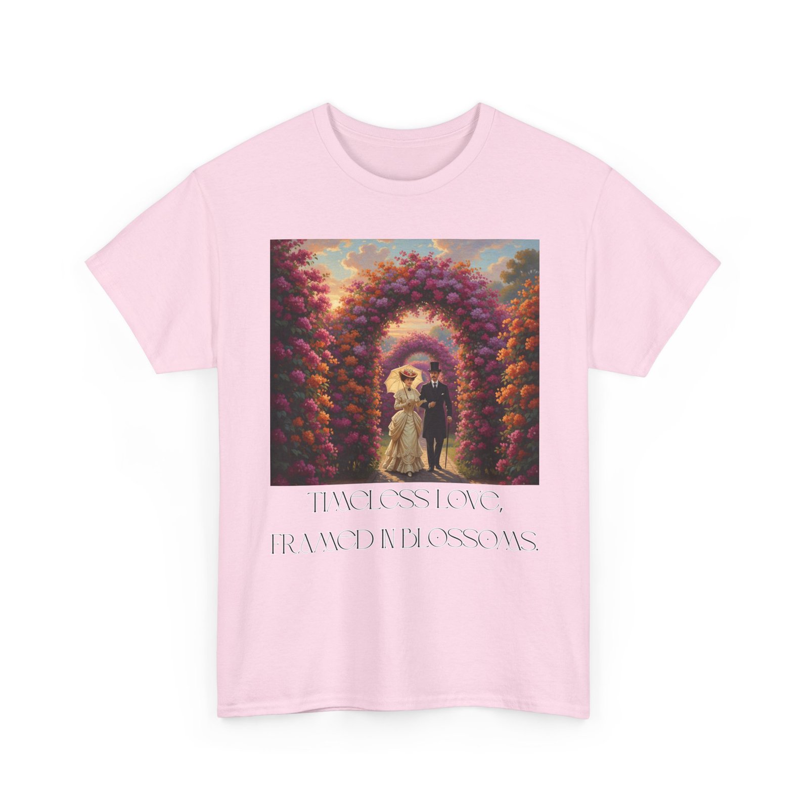 whimsical unisex heavy cotton tee, bohemian vintage shirt, relaxed fit graphic tee, spring flower t shirt, casual everyday wear