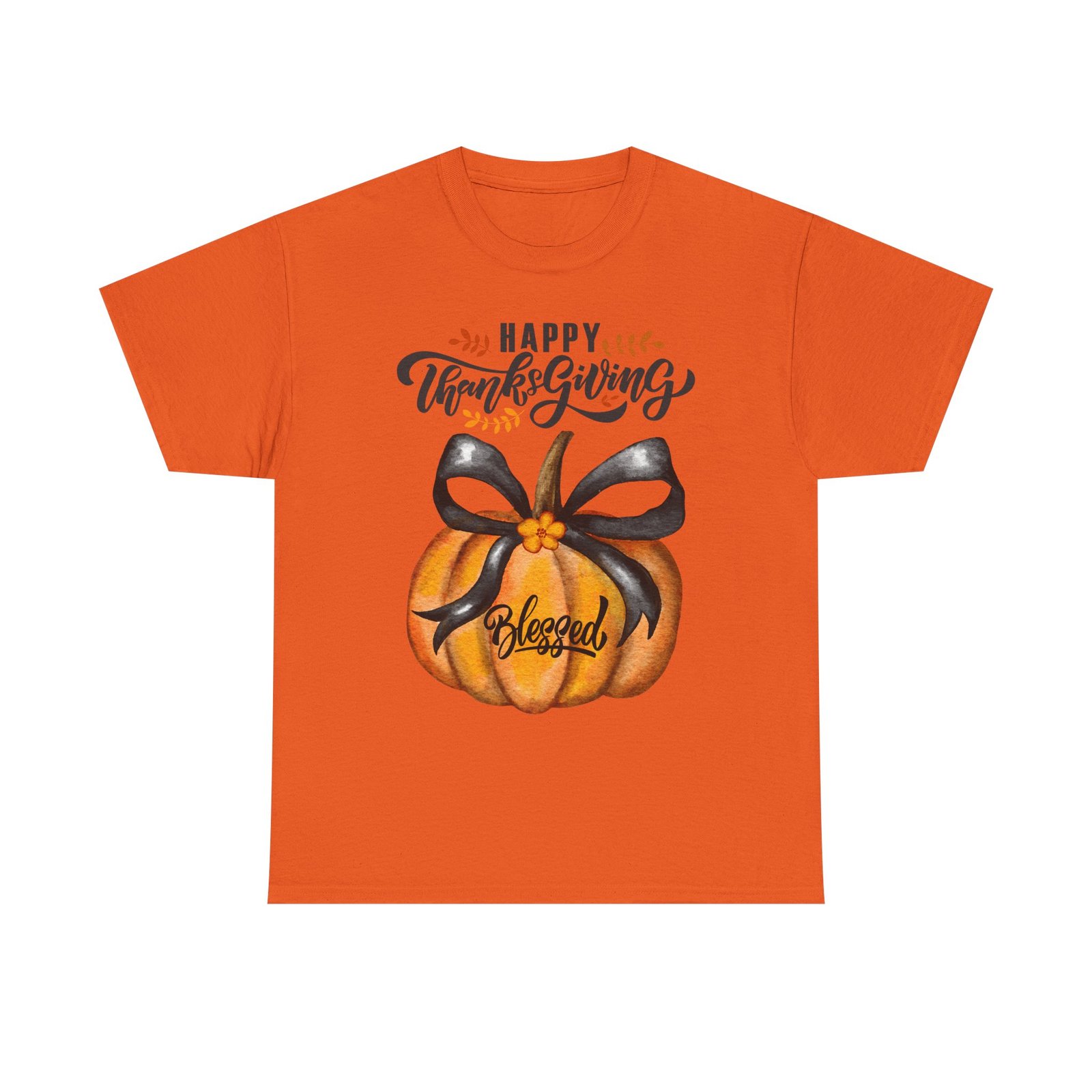 thanksgiving pumpkin tee happy thanksgiving, blessed shirt, fall apparel, unisex cotton tee, holiday gift