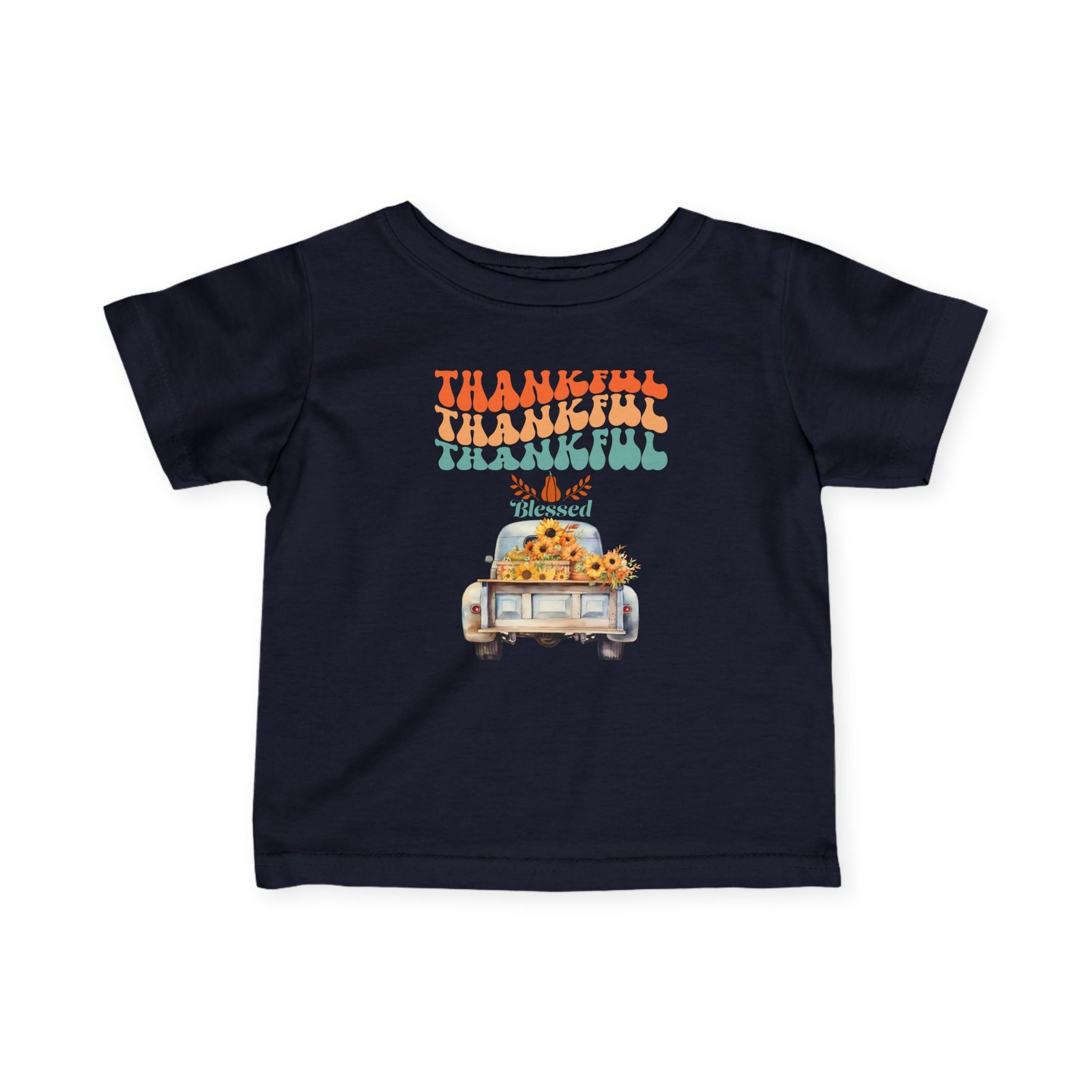 thankful infant t shirt, cute baby tee, thanksgiving outfit, fall baby clothing, holiday gift for infants, seasonal wear