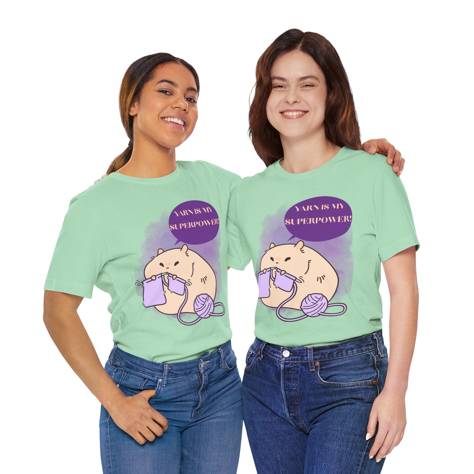 Yarn is my superpower! Crafty Knitting Superpower Tee for Crafters - Image 54