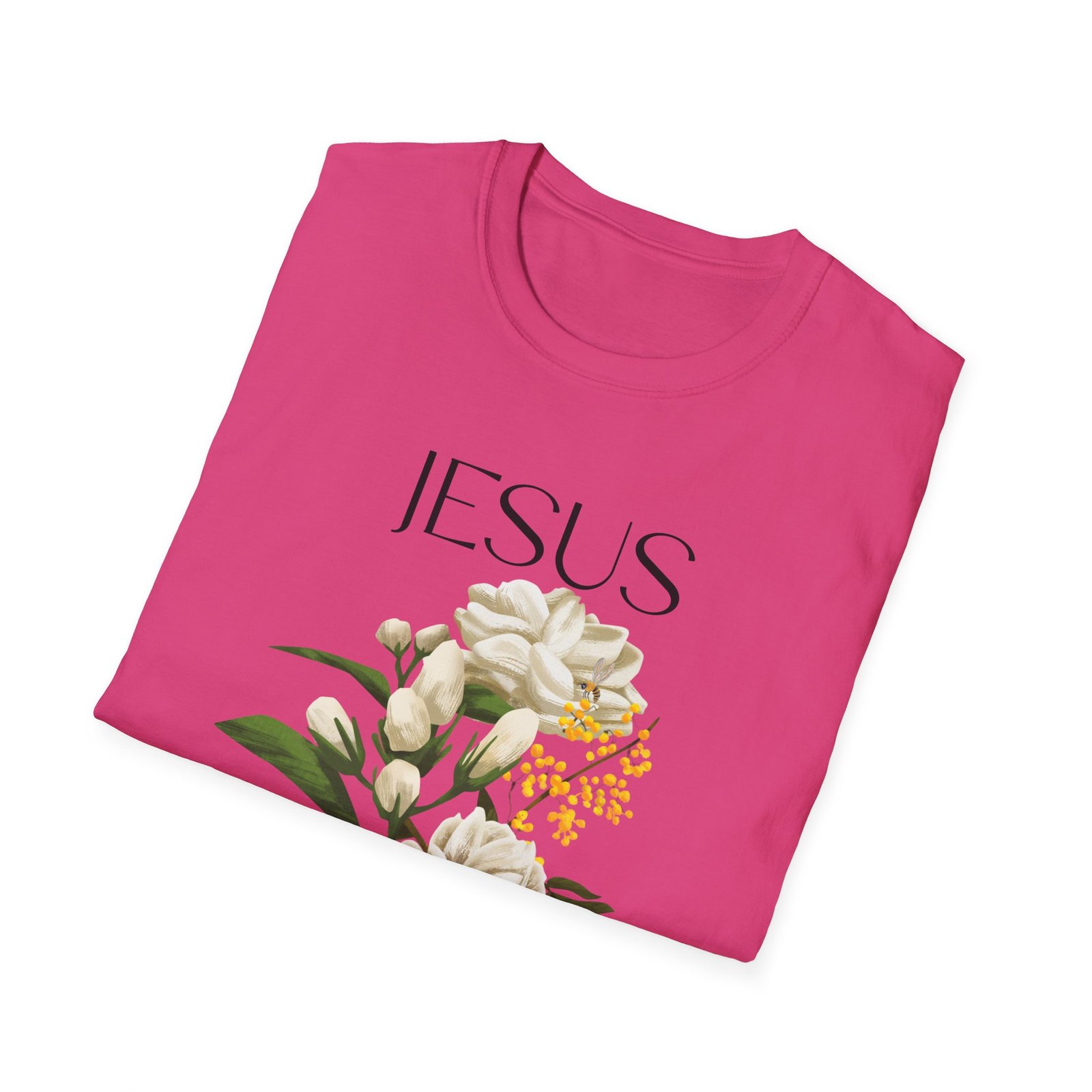 jesus floral faith t shirt christian graphic tee, inspirational gift, religious apparel, casualwear, unisex