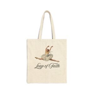 ✨ leap of faith ✨ ballet inspired cotton canvas tote bag, dance lover gift, leap of faith tote, eco friendly shopping bag, stylish ballet tote designed with an impressionist flair, echoing timeless ballet elegance